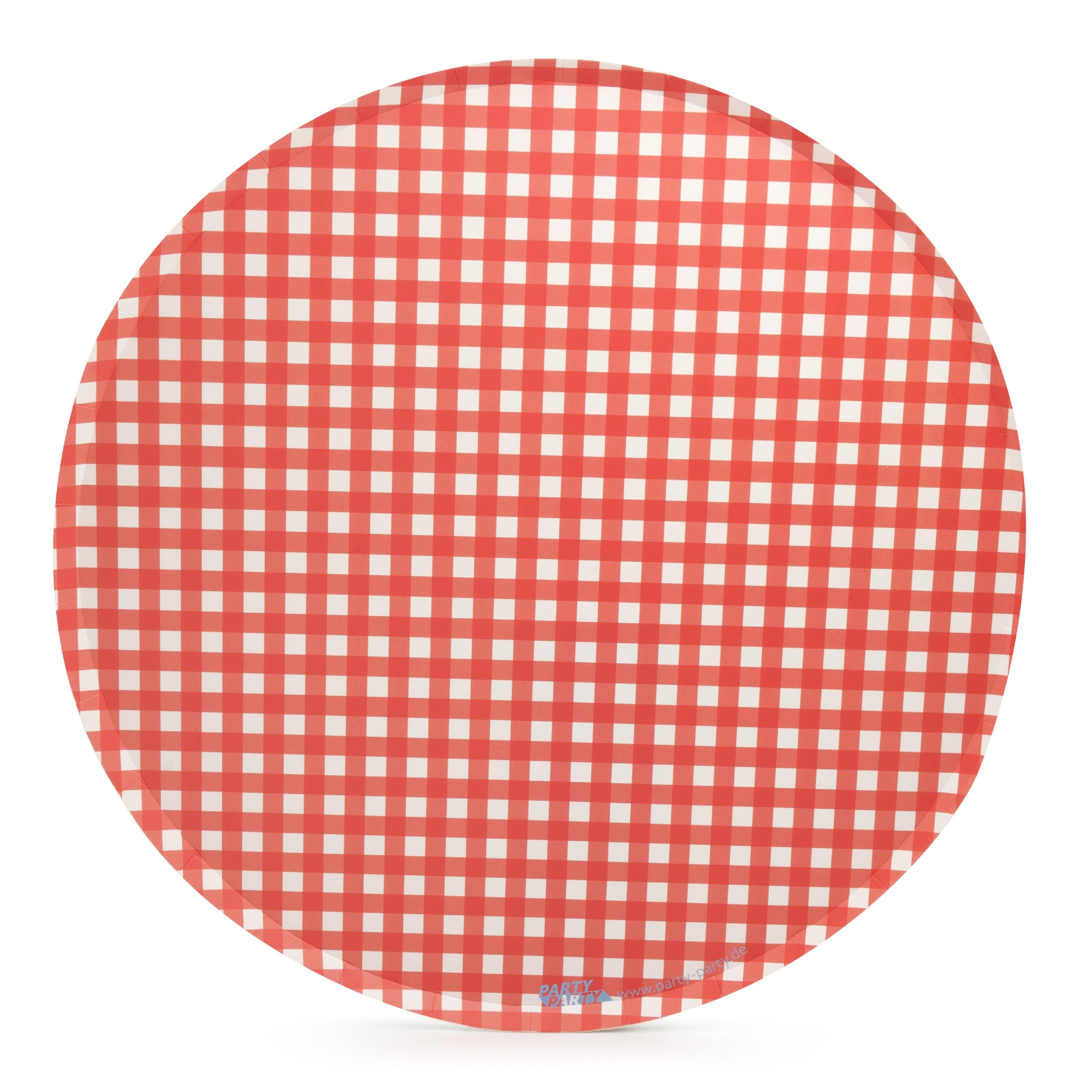48 Stück Weihnachtliche Rot-weiß Karierte Einweg-Pappteller – Für Party, Picknick, Grillen & Dessert