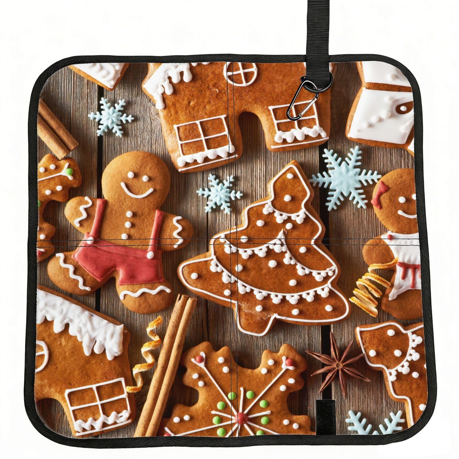 PPHGUT Gingerbread Cookies Print Foldable Seat Cushion Waterproof Portable Chair Pad Travel Outdoor Picnic Camping