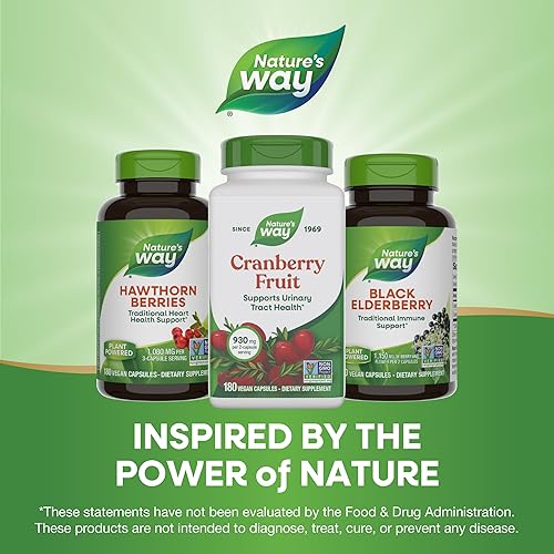 Miniatura 7 de Nature's Way Suplemento de apoyo para la salud del tracto urinario, 930 mg por porción, 180 cápsulas
