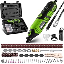 Power Rotary Tool Kit 170W DEKOPRO 126pc Multi DIY Tool Kit for Wood/Metal - Mini Electric Sander/Drill Set with Flex Shaft for Carving,Cutting,Sanding,Grinding,Engraving,Polishing for 3D Printing