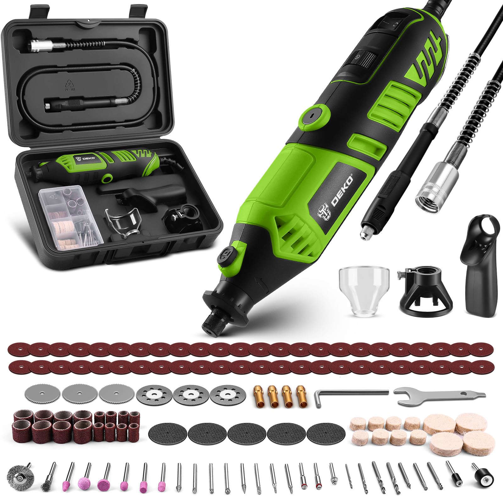 DEKOPRO Multiutensile Rotativo 170W Verde