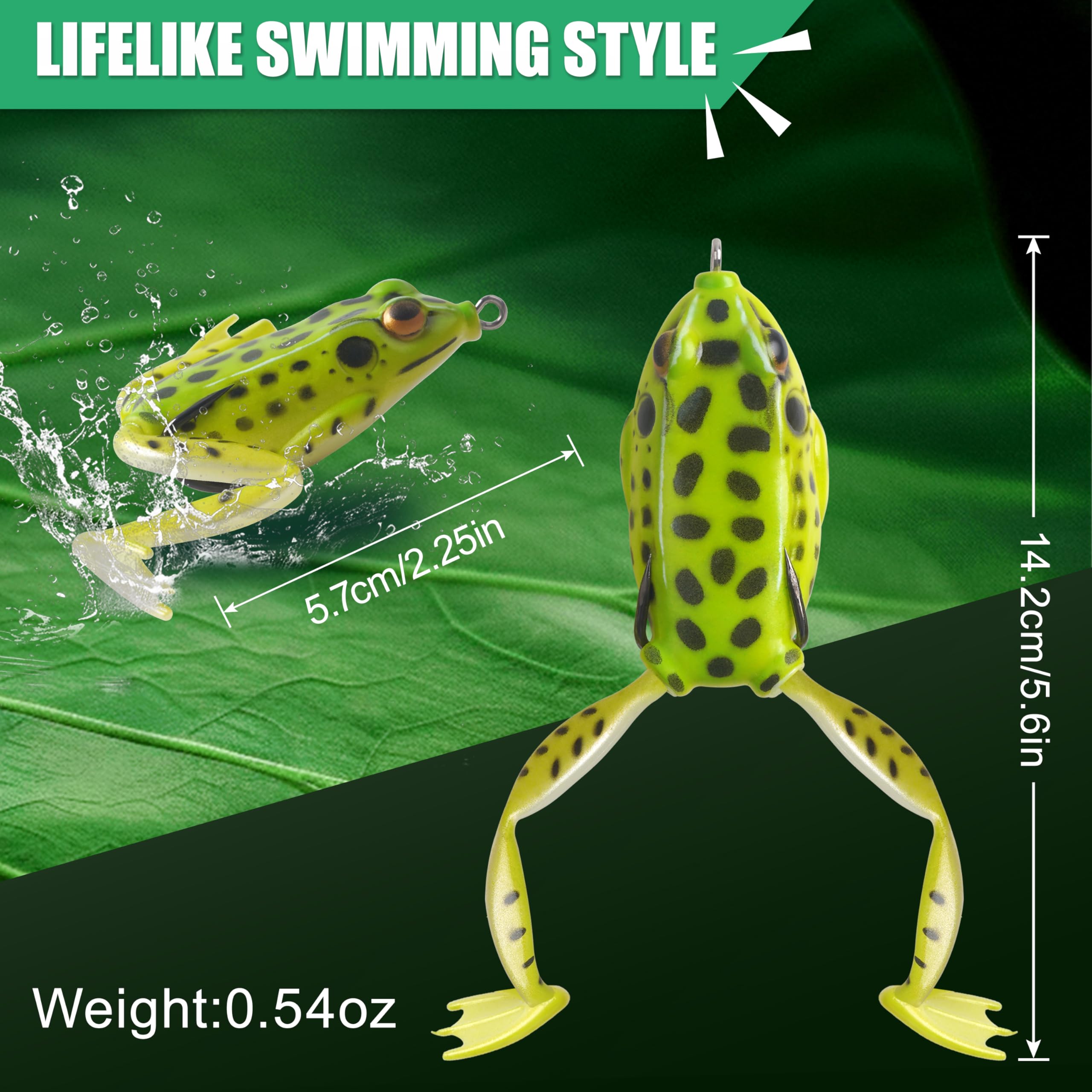 Amazon.co.jp: OROOTL トップウォーター フロッグルアー ソフト