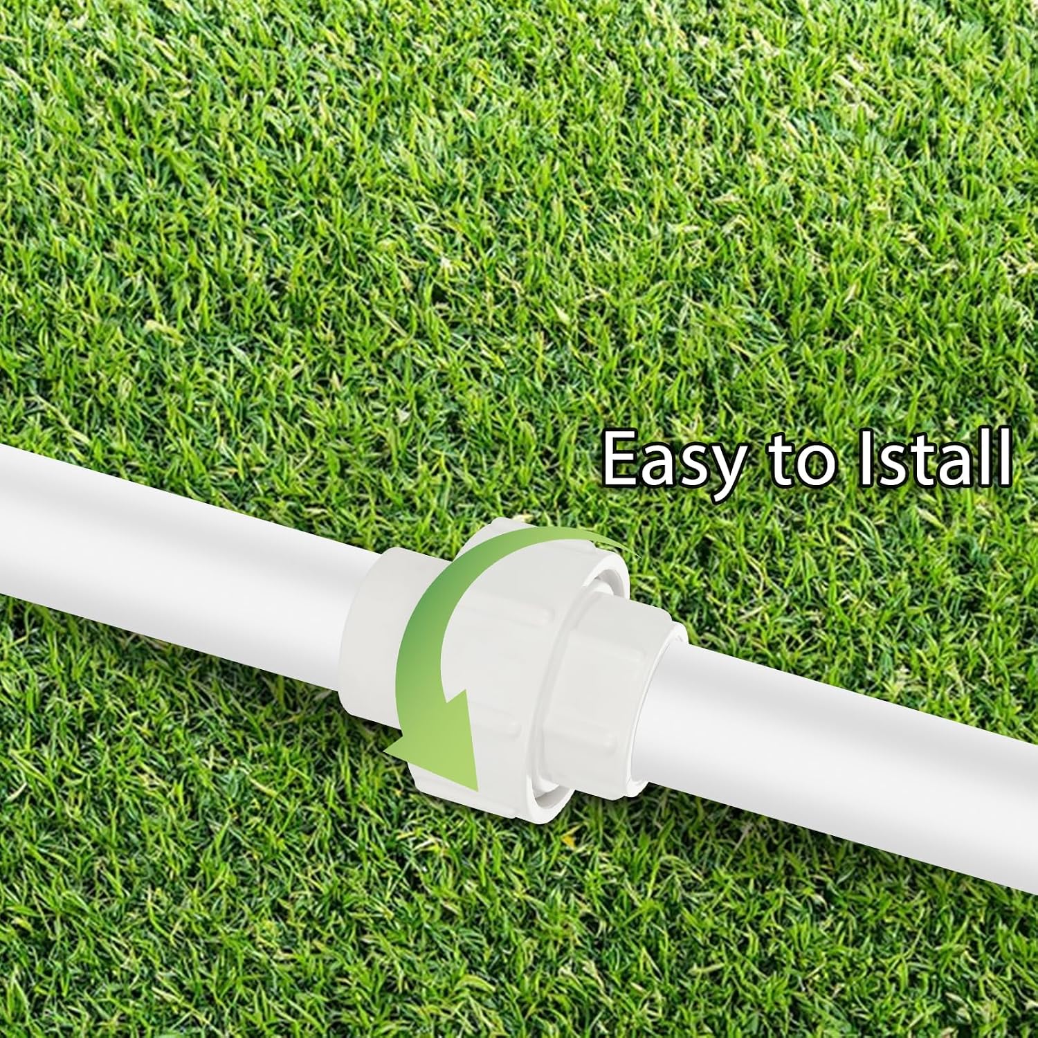 12PCS PVC Union 3/4 Inch PVC Union Coupling Pipe Fitting Adapter Schedule 40 PVCs Slip Unions, EPDM O-Ring, Socket to Socket, White