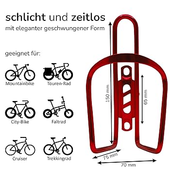 Portabottiglie Per Bicicletta PRO BIKE TOOL - Leggero, In Alluminio, Design Tubolare