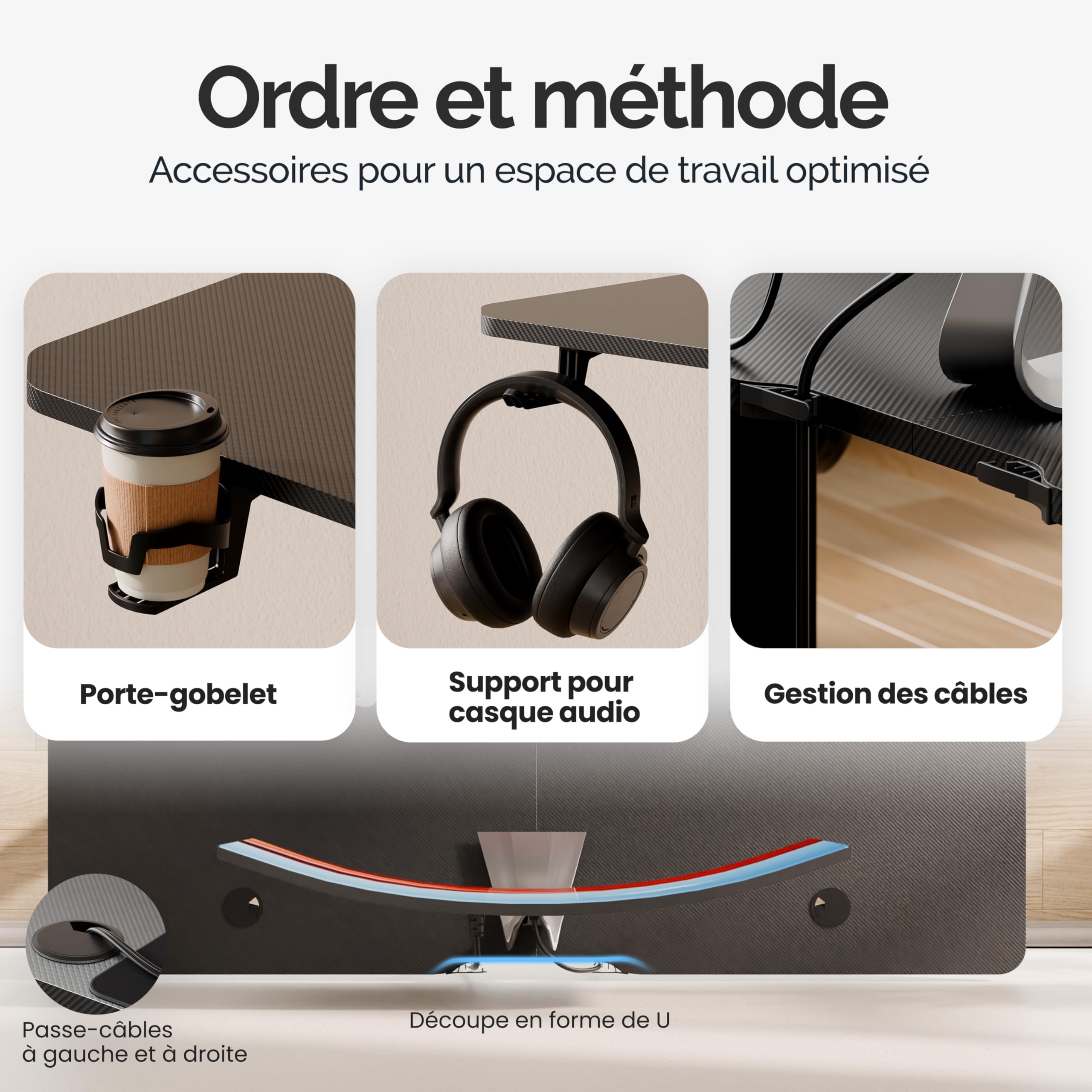 Casaria Bureau réglable en Hauteur électrique Noir 140cm Bureau Assis Debout écran LCD Support Accessoires télétravail