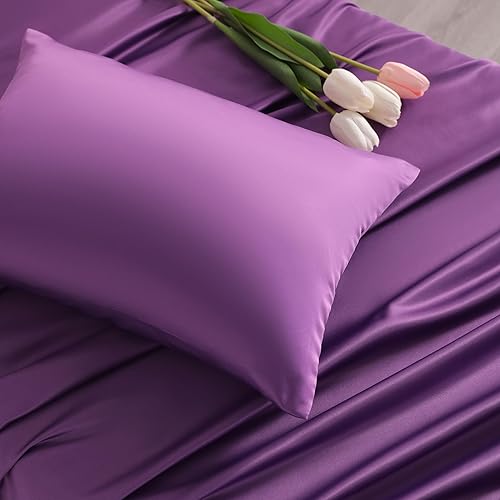 Miniatura 7 de NTBAY Fundas de almohada de satén de seda con cremallera para niños pequeños, paquete de 2 fundas de almohada con cremallera oculta de 13 x 18