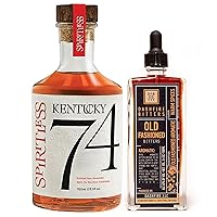 Vista 1 de Spiritless Kentucky 74 - Paquete de whisky destilado sin alcohol con amargos Dashfire, anticuado, licores prémium a prueba de cero para una