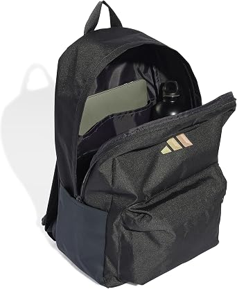 adidas Unisex ESSENTIALS 3BARS IR LOGO BACKPACK, carbon, One size