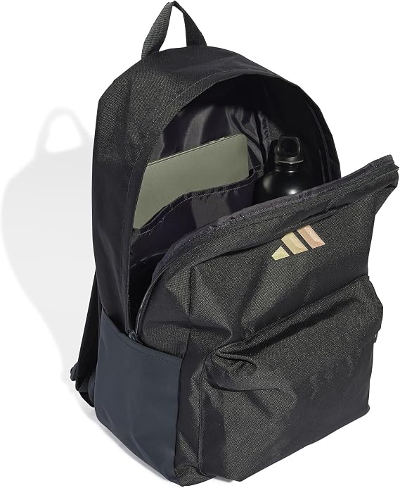 adidas Unisex ESSENTIALS 3BARS IR LOGO BACKPACK, carbon, One size