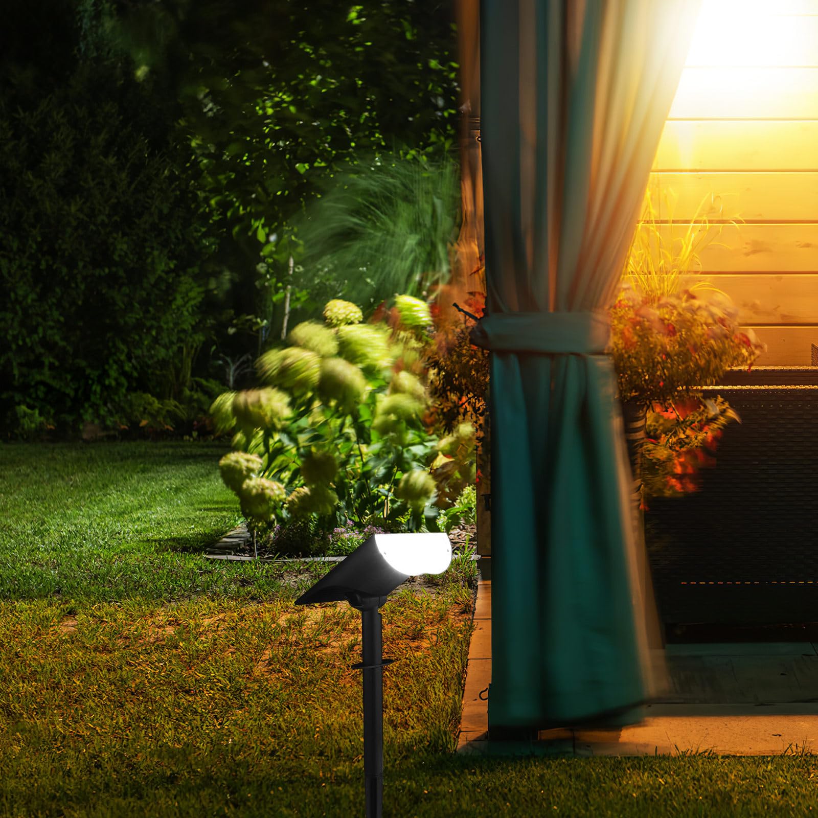 GALPADA Faretti Solari da Esterno LED Impermeabili 5032 Alta Luminosità 5 Funzioni, Luci Solari da Giardino per Patio, Prato e Cortile, Illuminazione Solare per Esterni Resistente
