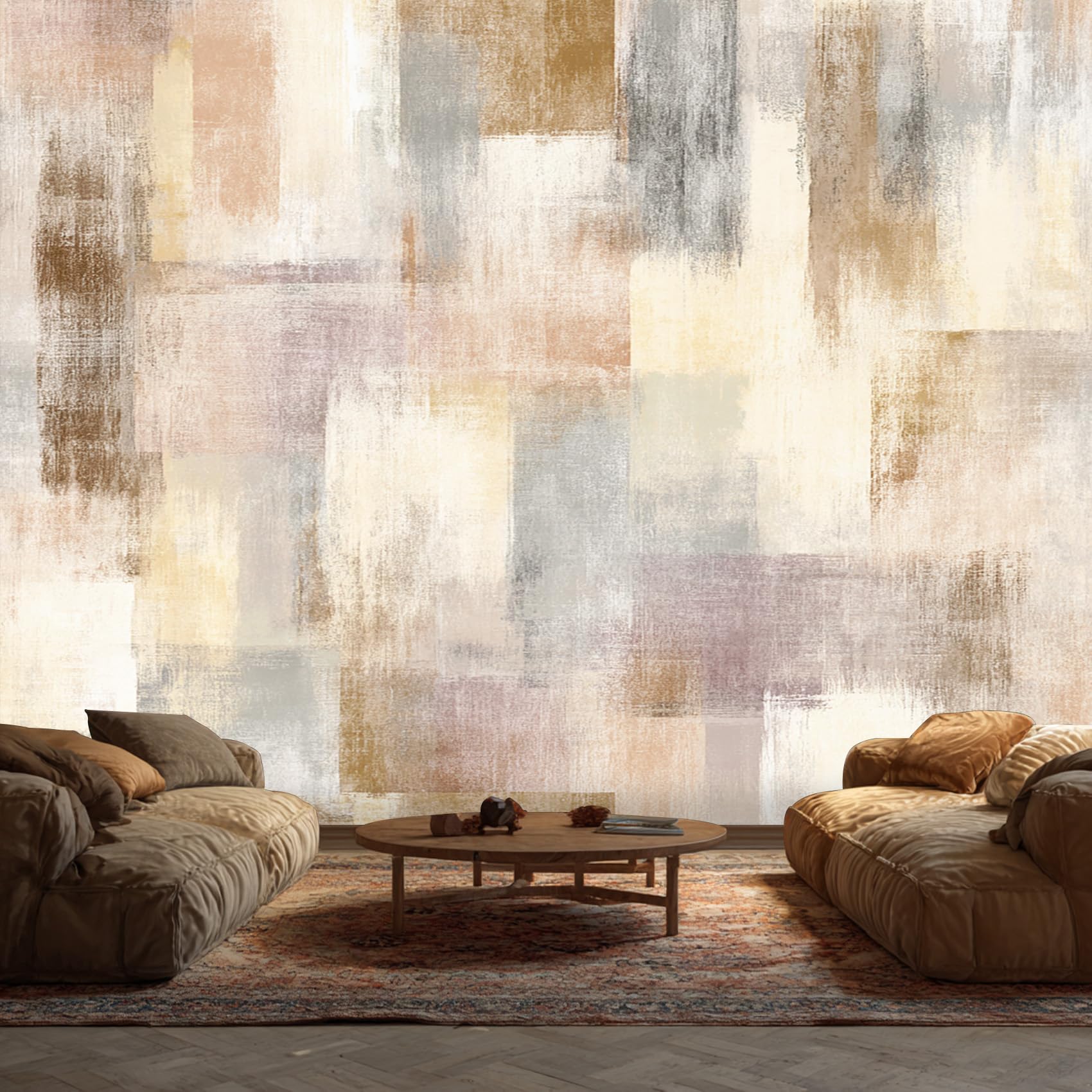 DITHYRAM Industrial Style Wallpaper, Abstract Vintage Distressed Wallpapers Mural for Living Room Bedroom Kitchen, Industrial Style Home Decor Wall Art Murals Stickers 500x280 cm, Not Self Adhesive