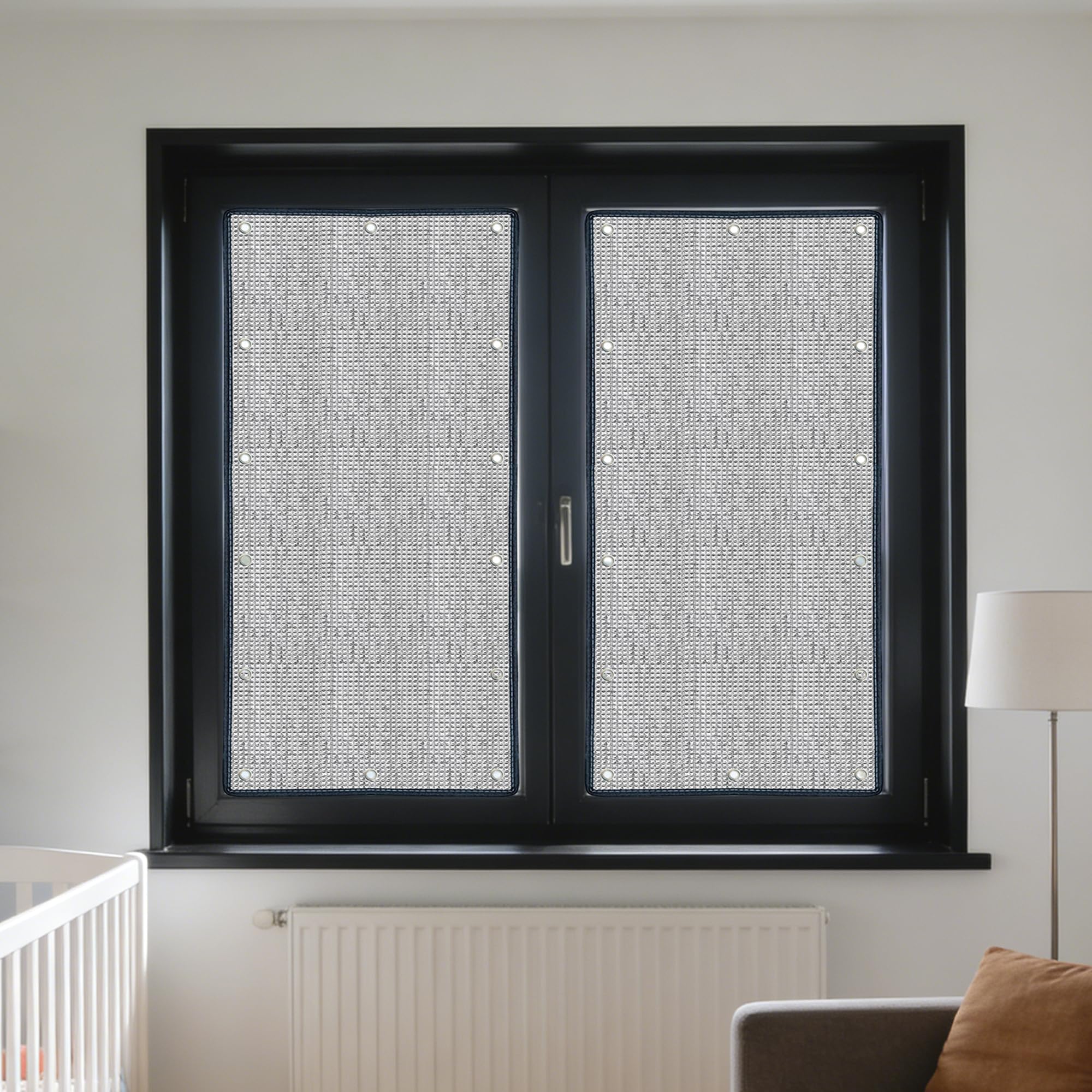 Film Fenetre Anti Regard 60 x 160 cm Occultant Totalement Aluminium avec Ventouses avec Ventouse pour Une Utilisation à La Maison, Bureau, dans La Voiture Le Garage, Argent