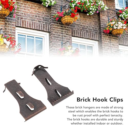 Miniatura 3 de 16 clips de gancho de ladrillo de acero para colgar ladrillos de tamaño estándar de 2 14 pulgadas a 2 38 pulgadas de altura, ganchos laterales