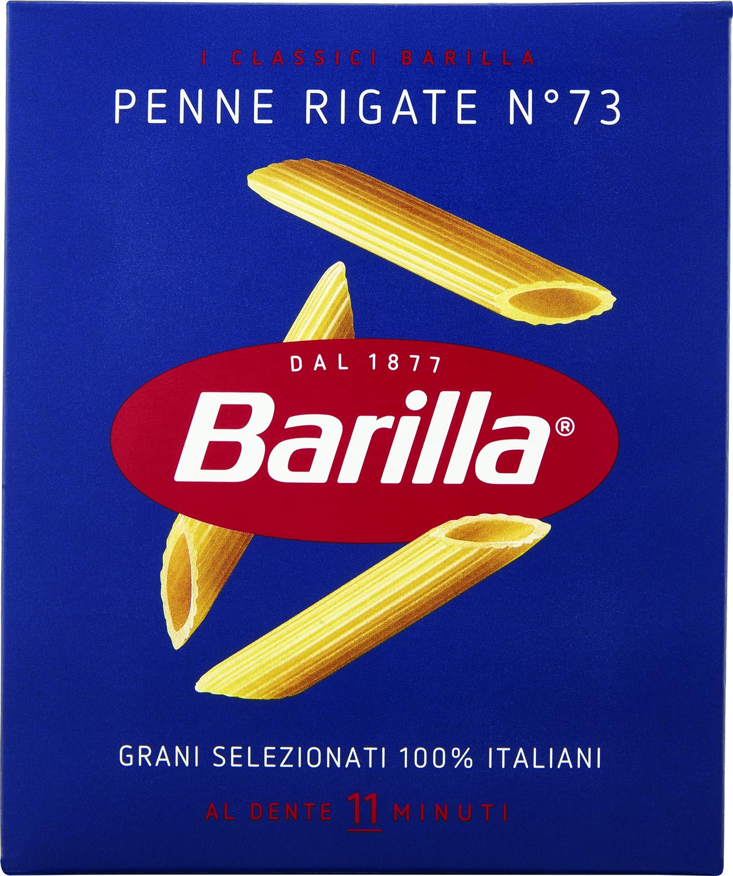 Barilla Pasta Penne Rigate N.73, Pasta Corta di Semola di Grano Duro, I Classici, 500g 500 g (Confezione da 1)