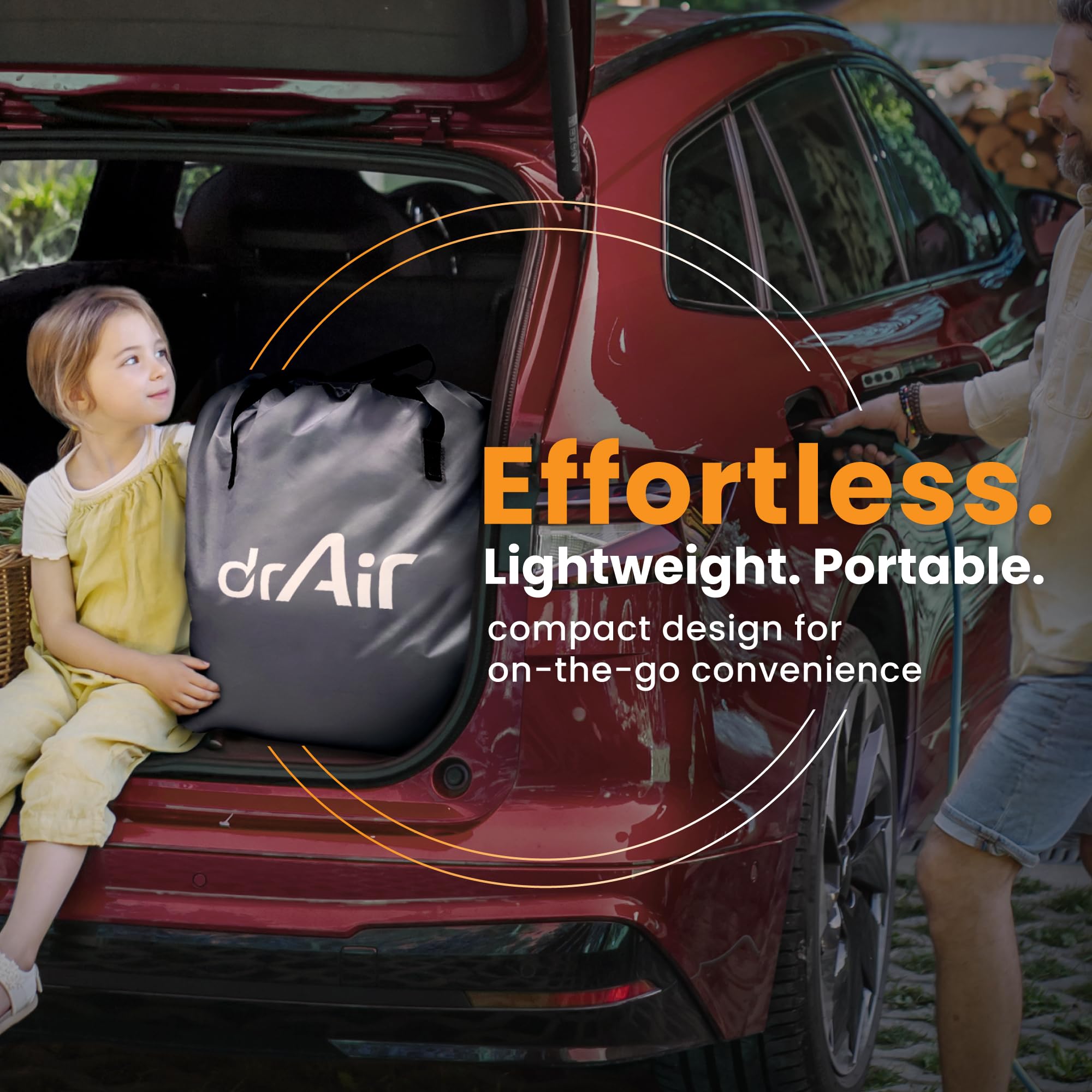 Dr. air Colchón de aire Queen con bomba integrada, colchón elevado de 18 pulgadas, diseño de panal máximo de 800 libras, inflado de 3 minutos, parte superior aterciopelada impermeable, ideal para el