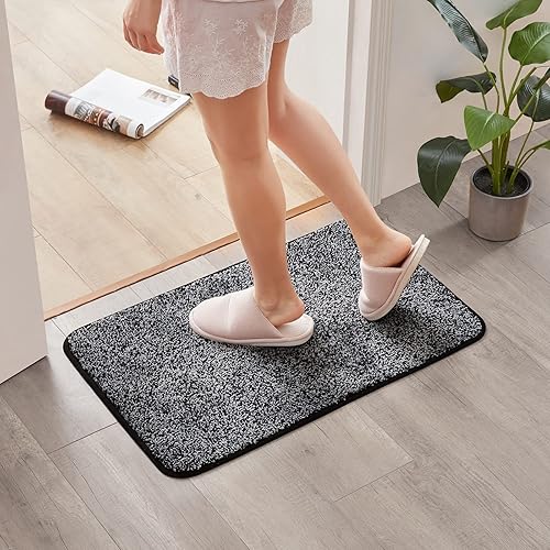 Miniatura 8 de Lifewit Tapete para puerta delantera, absorbente de agua, perfil bajo, 48 x 30 pulgadas, lavable a máquina, para interiores, alfombra de entrada de