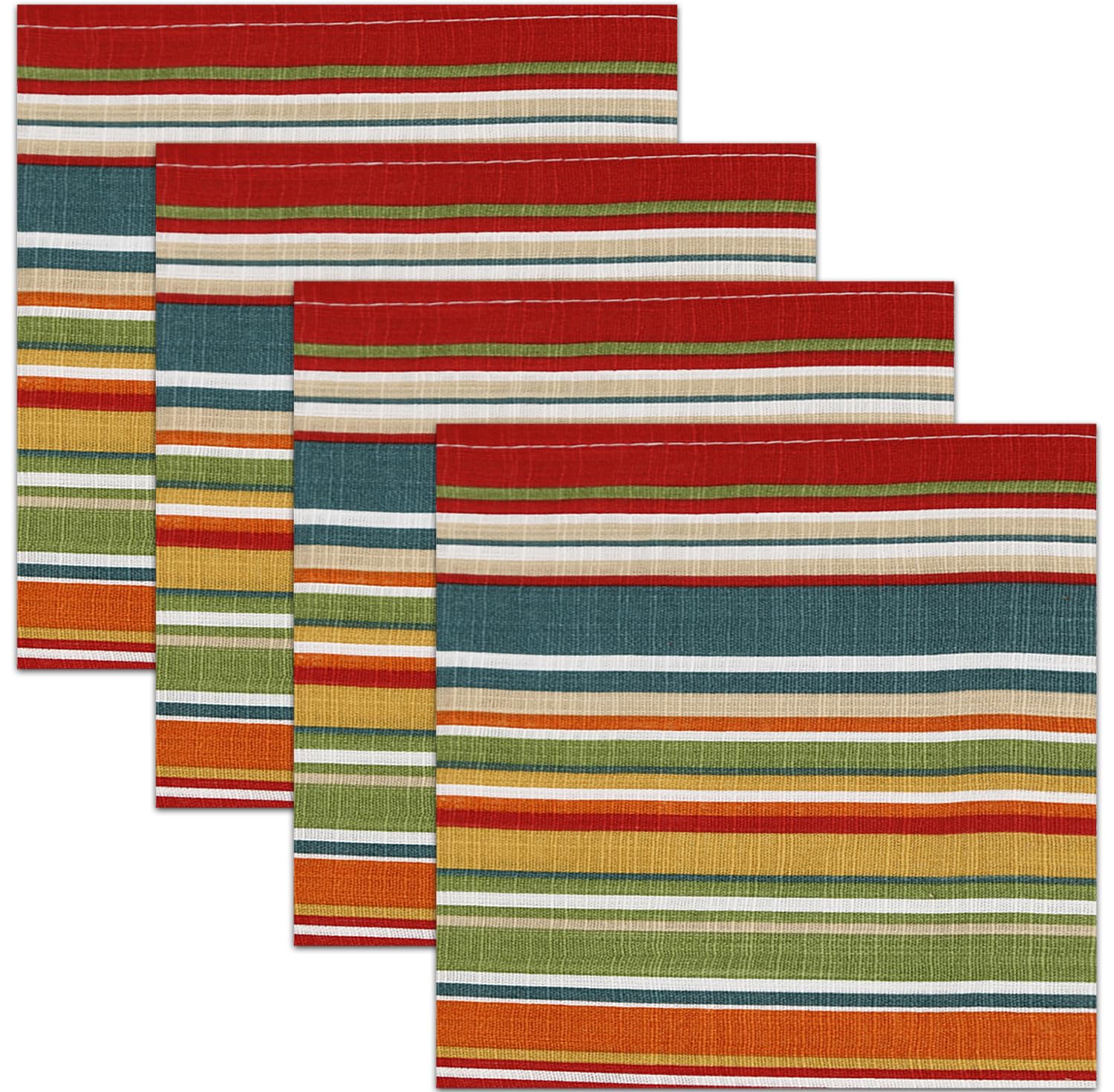 RUVANTI Stoffservietten, 100% Baumwolle, waschbare Servietten, weich, saugfähig, 6er-Set, 45,7 x 45,7 cm Baumwollservietten für Partys, Weihnachten, Thanksgiving, Hochzeiten, Dinner-Servietten