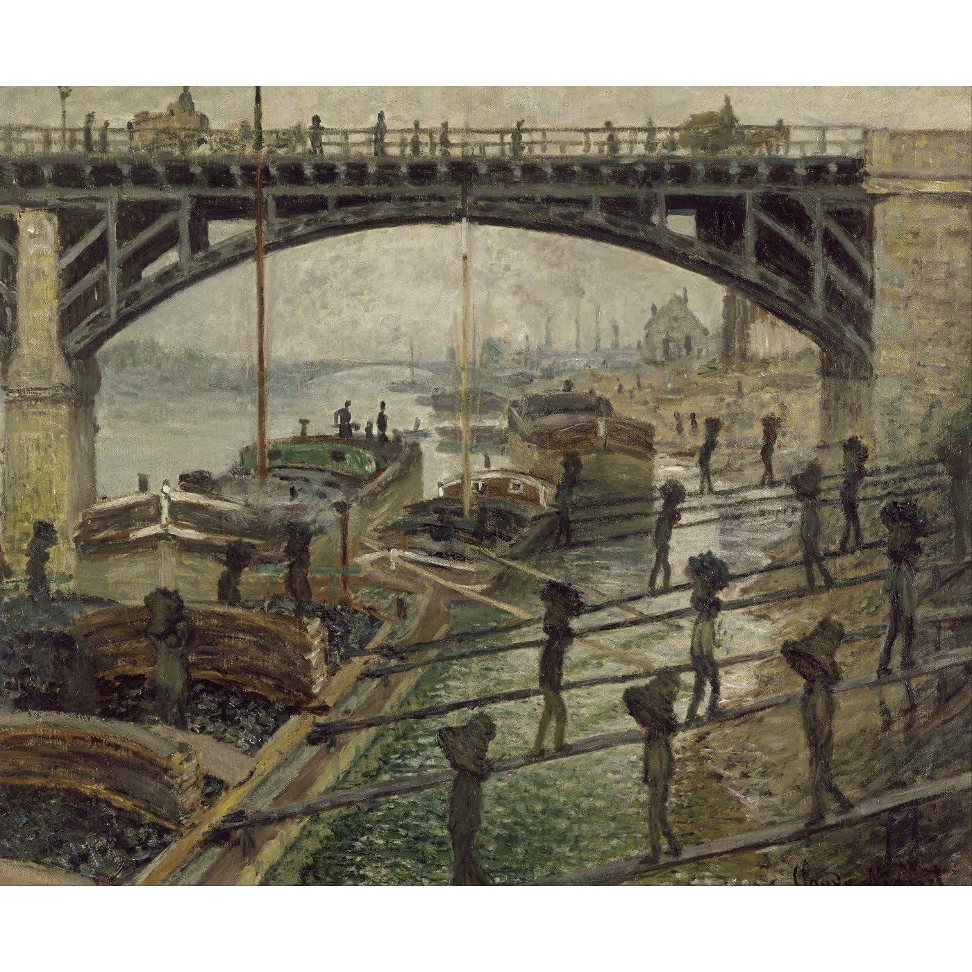Impression sur toile Giclee Monet The Coalmen Qualite Musee