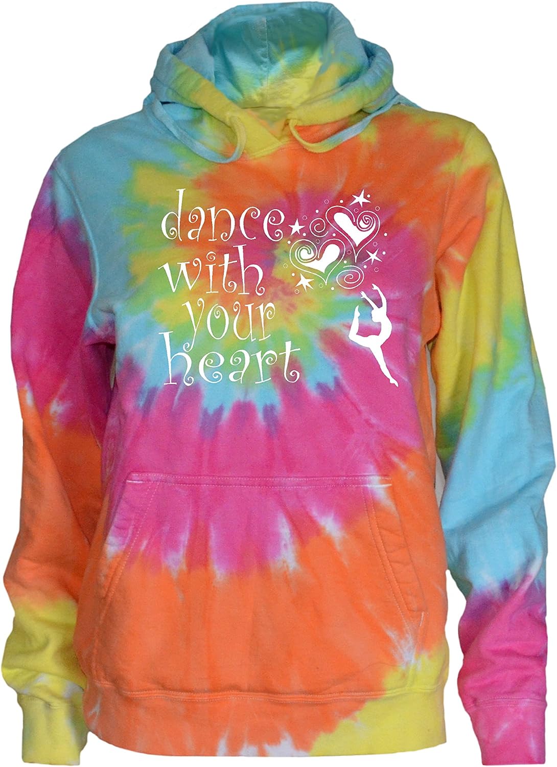 JANT girl Dance Tie Dye Sweatshirt - Dance with Your Heart Logo