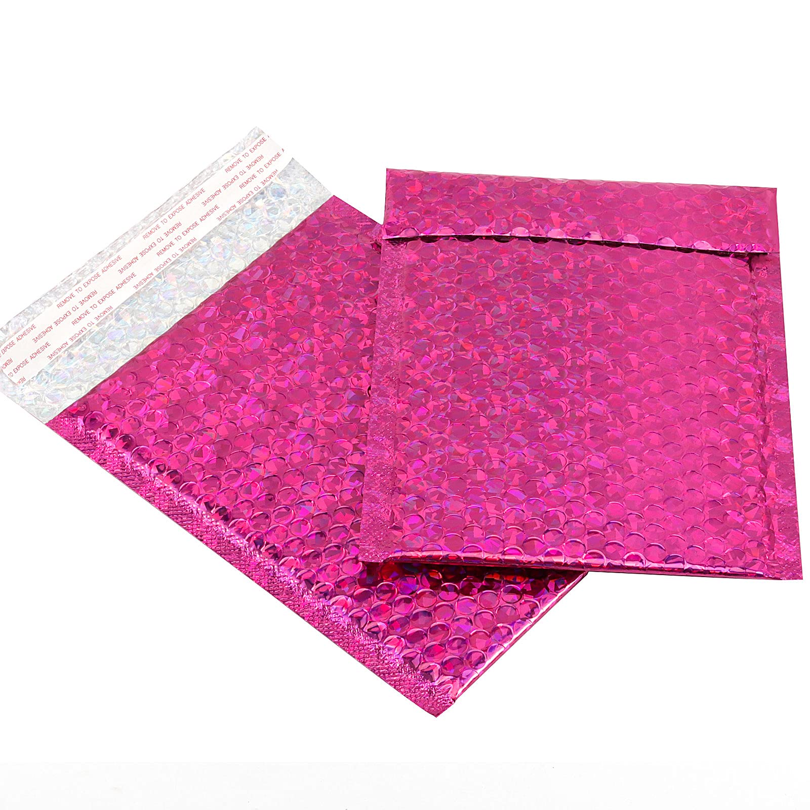 Lot de 50 enveloppes postales holographiques métallisées à bulles 15,2 x 22,9 cm