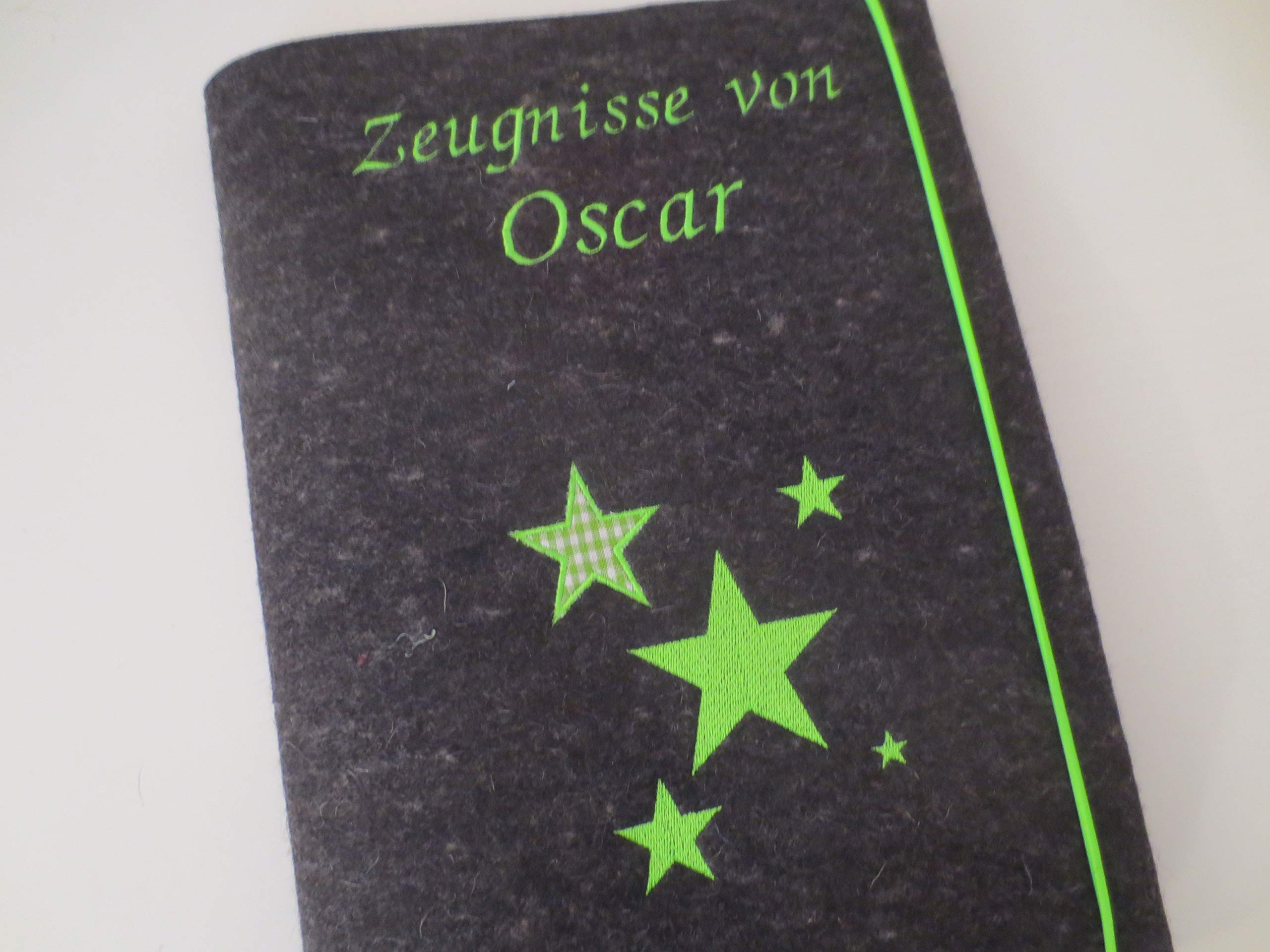 Zeugnismappe Wollfilz Mappe Zeugnisse DIN A4 Grundschule Schule