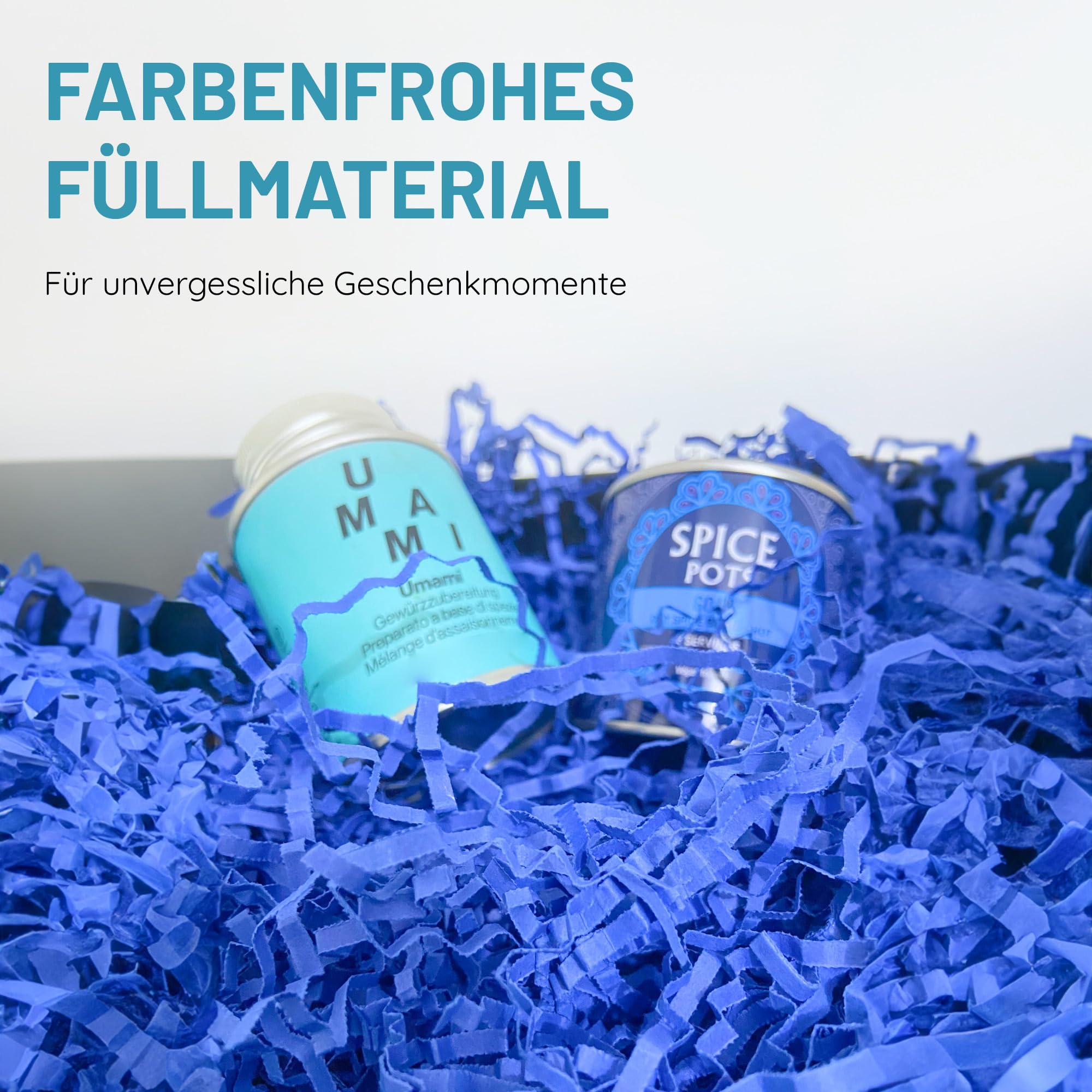 Verpackungswelt Materiale di riempimento 1 kg | Carta triturata per scatole regalo e pacchetti | Made in Germany | Decorazione e protezione | Imballaggio e accessori per regali | Nero