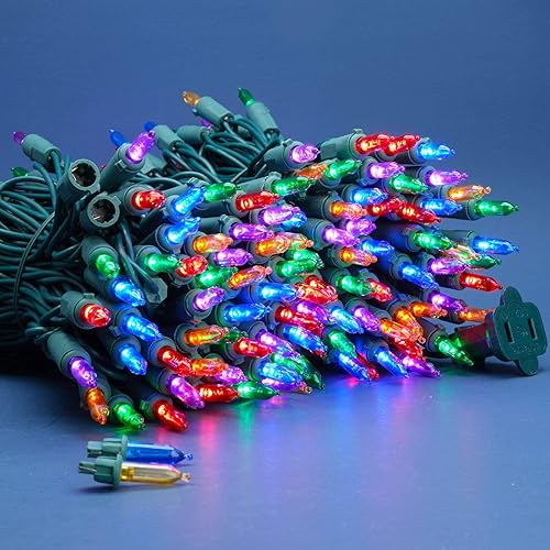 Miniatura 10 de SWEET SHINE Luces LED de Navidad de color blanco cálido con cable verde, 66 pies, 200 unidades, certificación UL, grado comercial, juego de tiras de