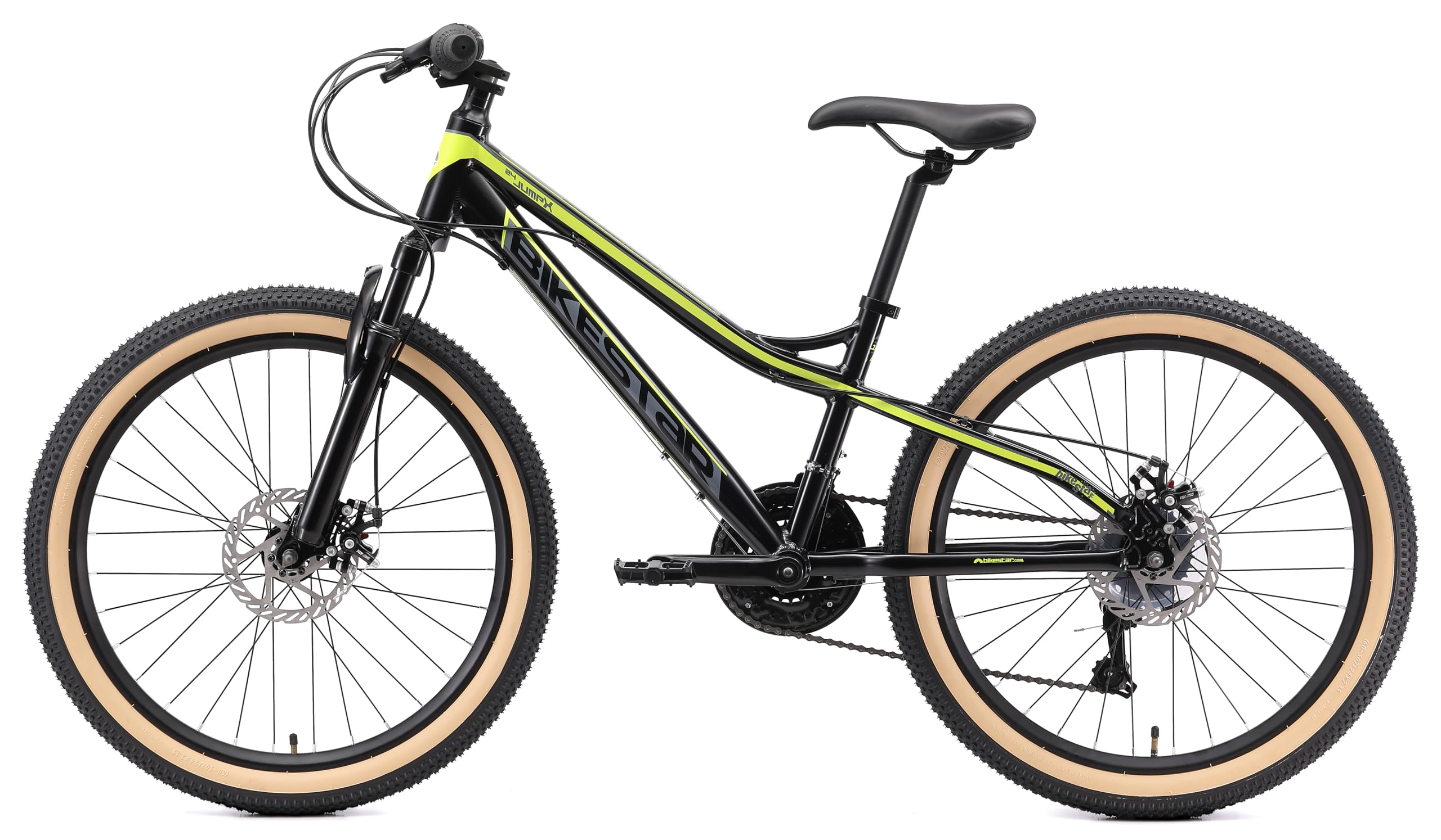 BIKESTAR Bicicleta de montaña de Aluminio Bicicleta Juvenil 24 Pulgadas de 10 a 13 años | Cambio Shimano de 21 velocidades, Freno de Disco, Horquilla de suspensión | niños Bicicleta