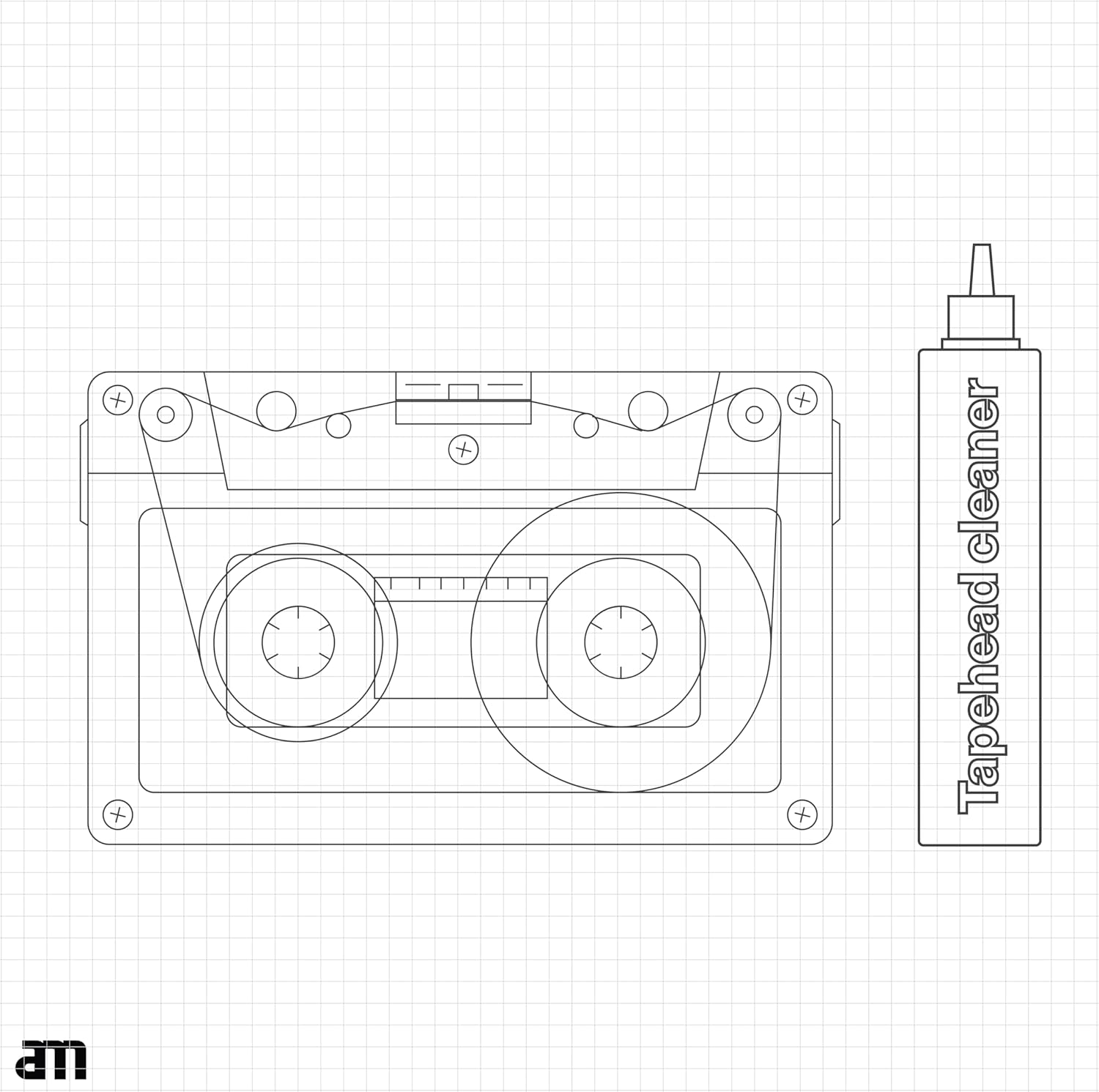 am Tape Head Cleaner Cassette | Compact Cassette Cleaning Kit with 20ml Solution for Better Sound & Longer Life | Audio Cassette Player Maintenance