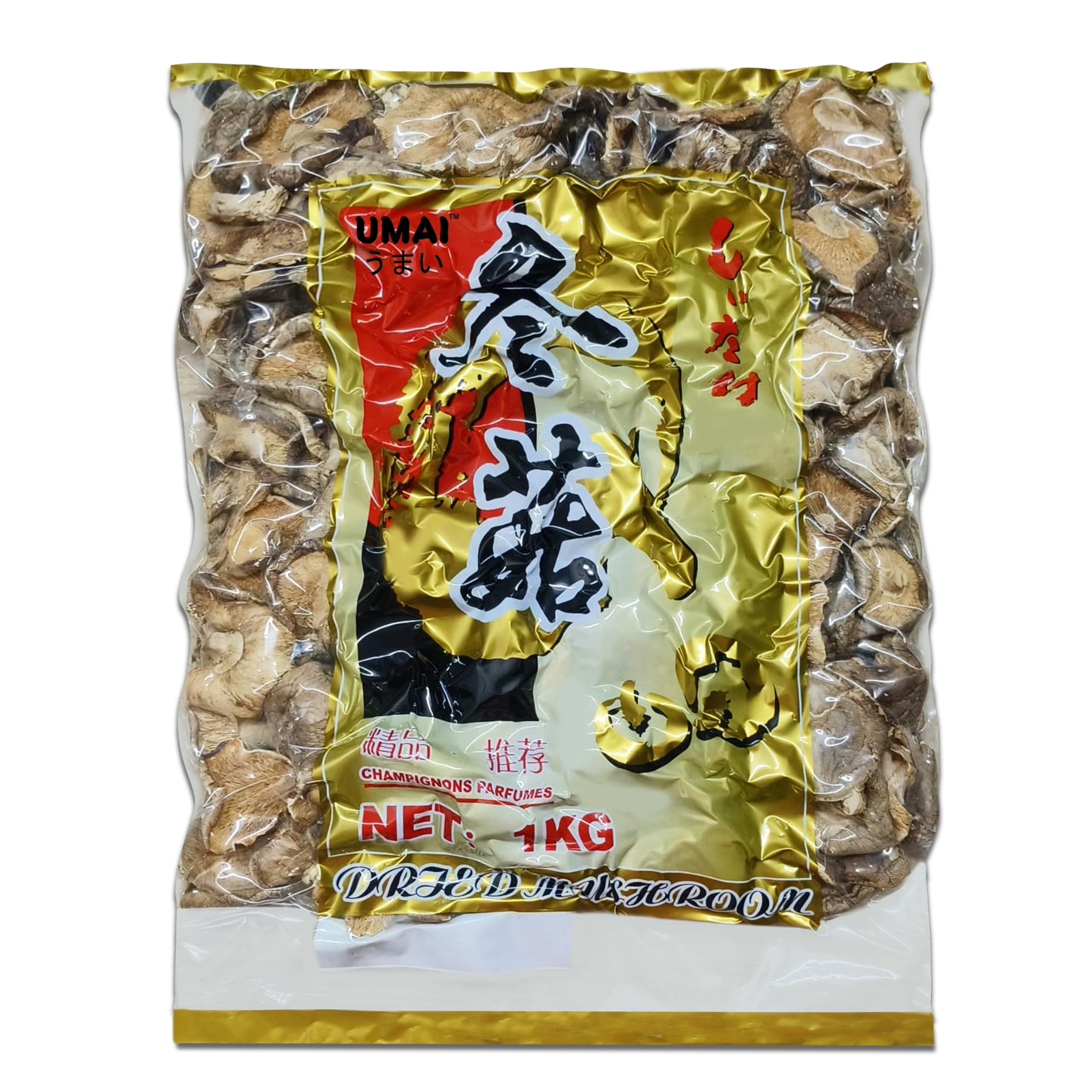 UMAI Dried Shiitake Mushroom 1kg | Umami Flavour | Great for Risotto, Stir Fries, Soups, Stews, Noodles…