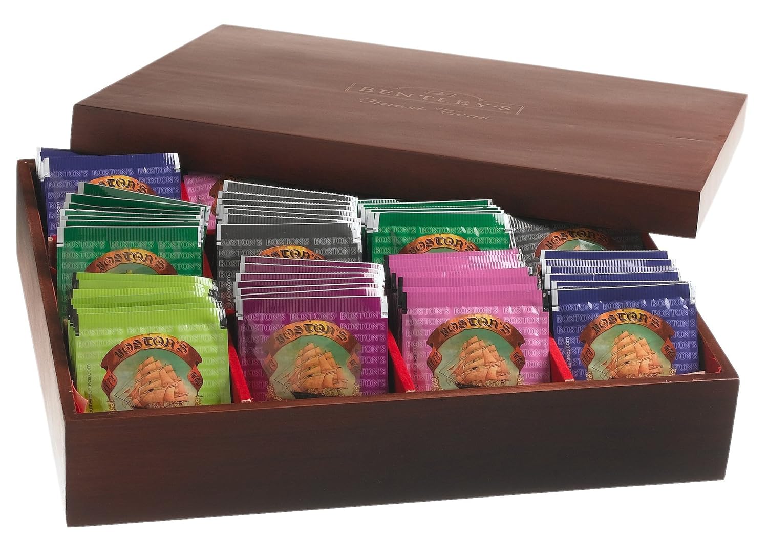 Boston Tea Classic 120Count Tea Bags in Wooden Tea Chest