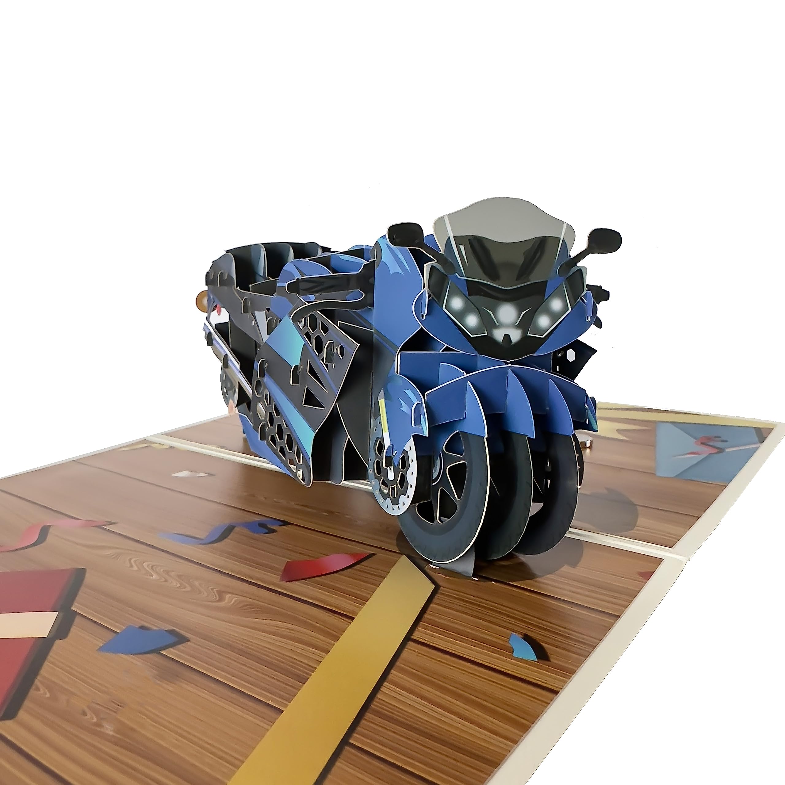 yaartz 3D Pirate Ship Pop Up Card Greeting Card- All Occasion Card-Motocycle