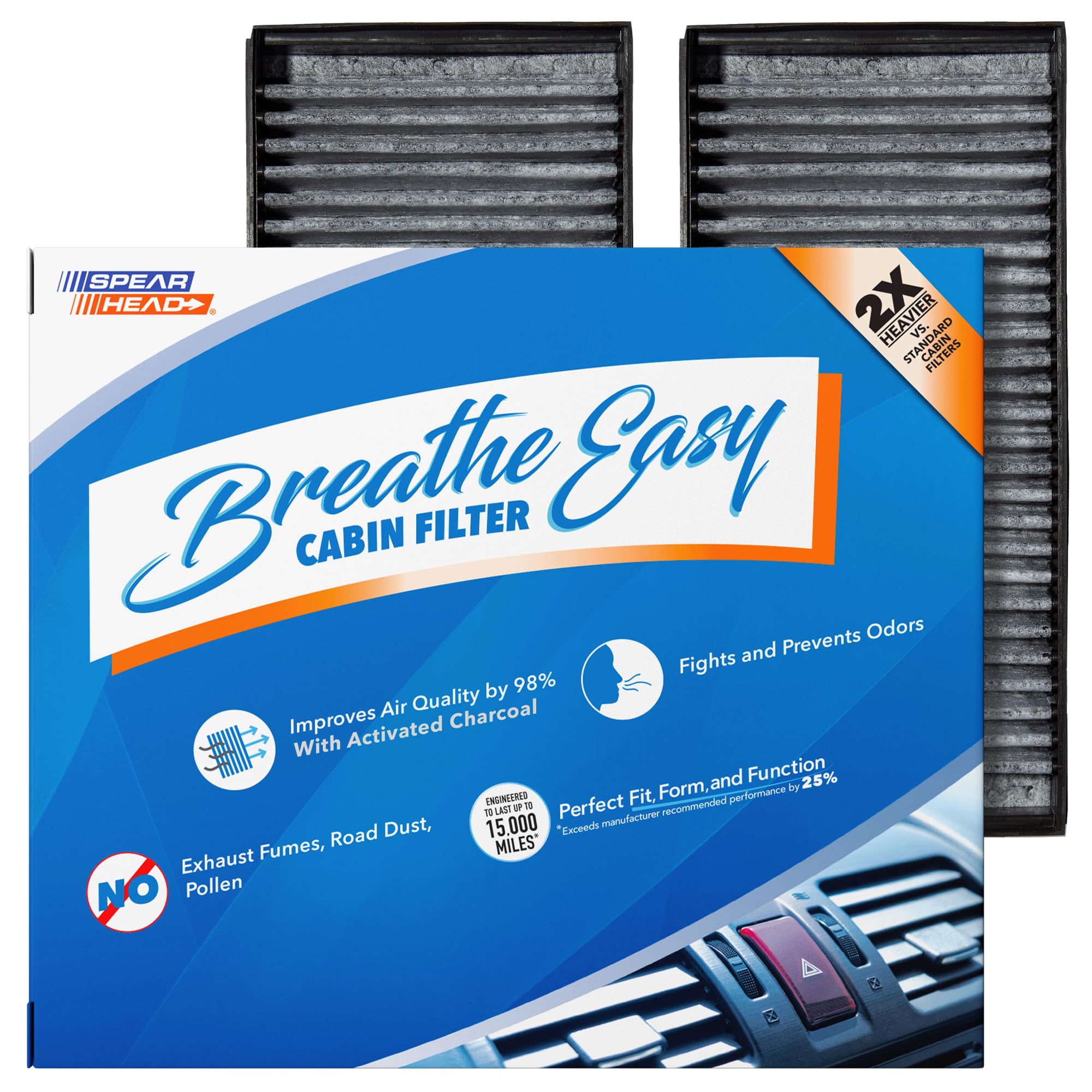 Spearhead Odor Defense Breathe Easy AC &amp; Heater Cabin Air Filter (BE-936)