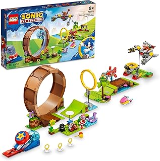 LEGO Sonic The Hedgehog Sonic’s Green Hill Zone Loop Challenge 76994 Building Toy Set, Sonic Adventure Toy with 9 Sonic and Friends Characters, Fun for 8 Year Old Gamers and Young Fans