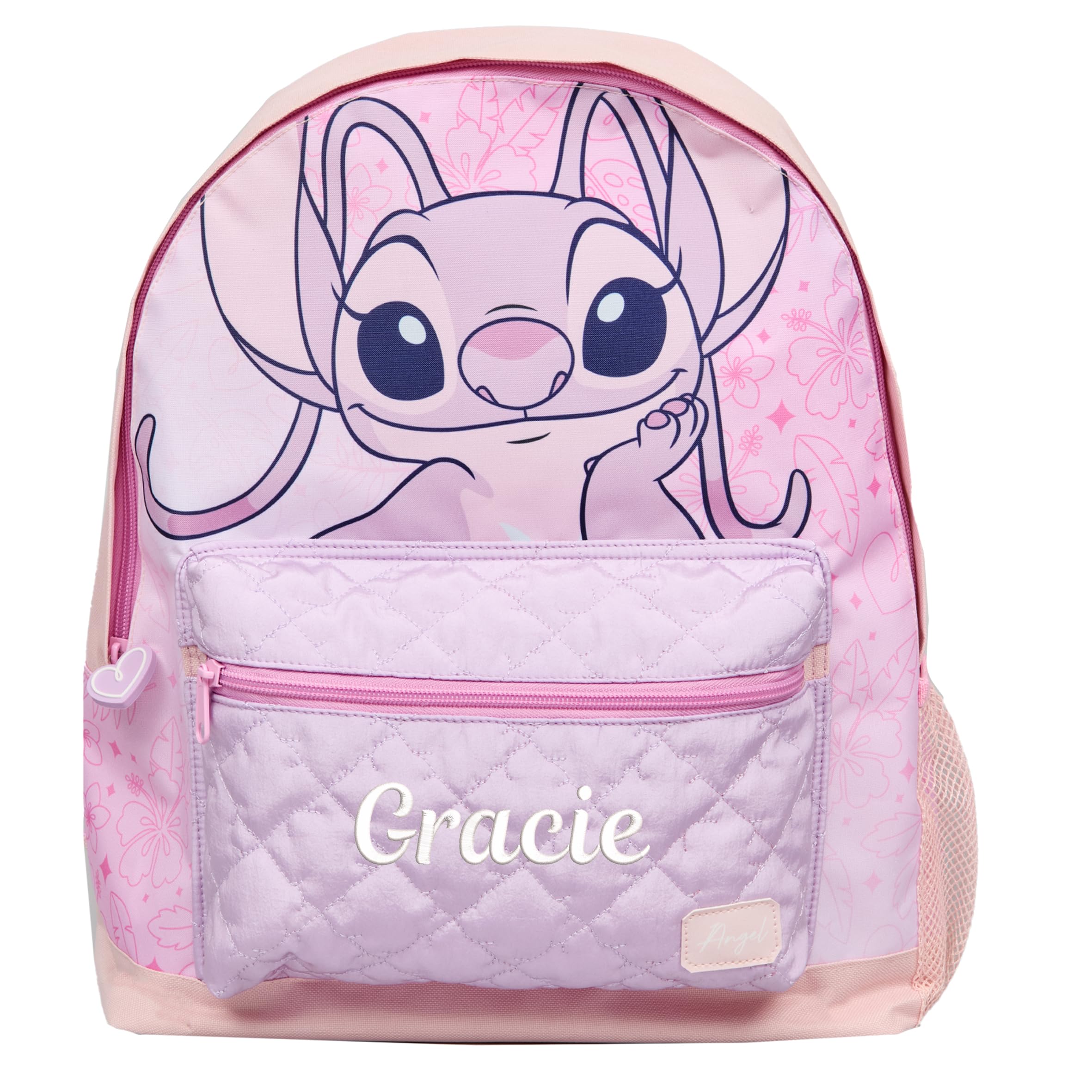 Disney Lilo & Stitch Personalised Girls Backpack Bag Rucksack (Pink)