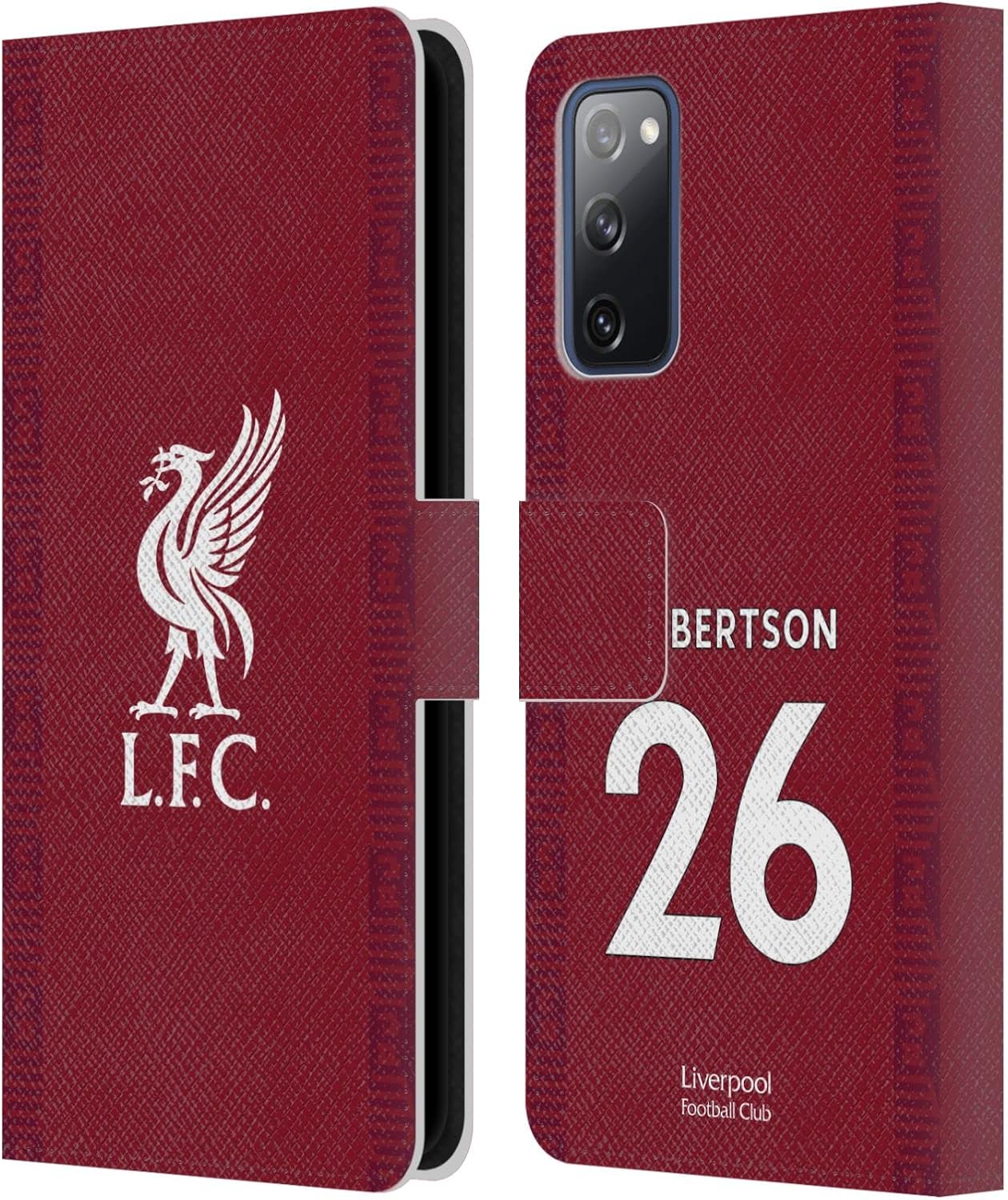 Head Case Designs Officially Licensed Liverpool Football Club Andrew Robertson 2022/23 Players Home Kit Leather Wallet Case Compatible with Samsung Galaxy S20 FE / 5G