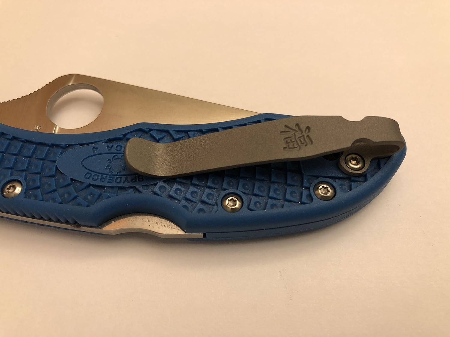 Titanium Deep Carry Pocket Clip For Spyderco Delica 4 FRN Para 3 Paramilitary 2 Yojimbo 2 Folder