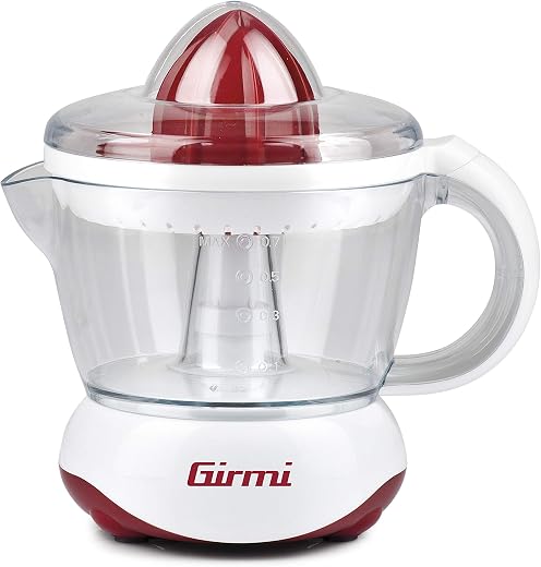 Girmi SR0201 Spremiagrumi, 700cc, 25 W, Rosso/Bianco, 20 x 20 x 14...