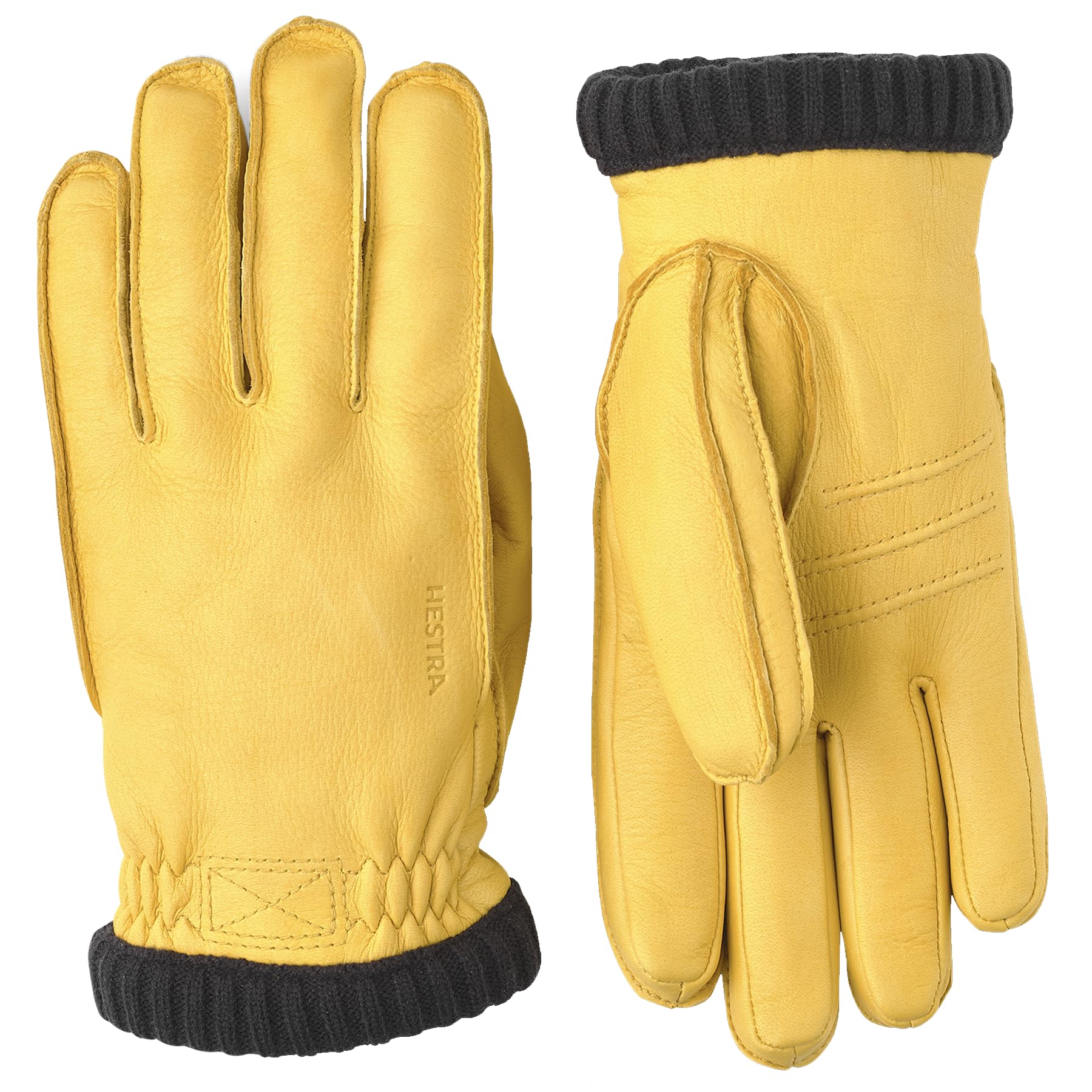 Hestra Deerskin Primaloft Rib Glove, Insulated Leather Glove for Work & Everyday Use