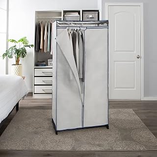 Simplify 36" Wide Portable Closet | Great for Clothes | Accessories | Heavy Duty | Hanging Rod | Easy to Assemble | Dimensions : 36” x 63” x 19” | White