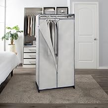 Simplify 36" Wide Portable Closet | Great for Clothes | Accessories | Heavy Duty | Hanging Rod | Easy to Assemble | Dimensions 36 x 63 x 19 | White