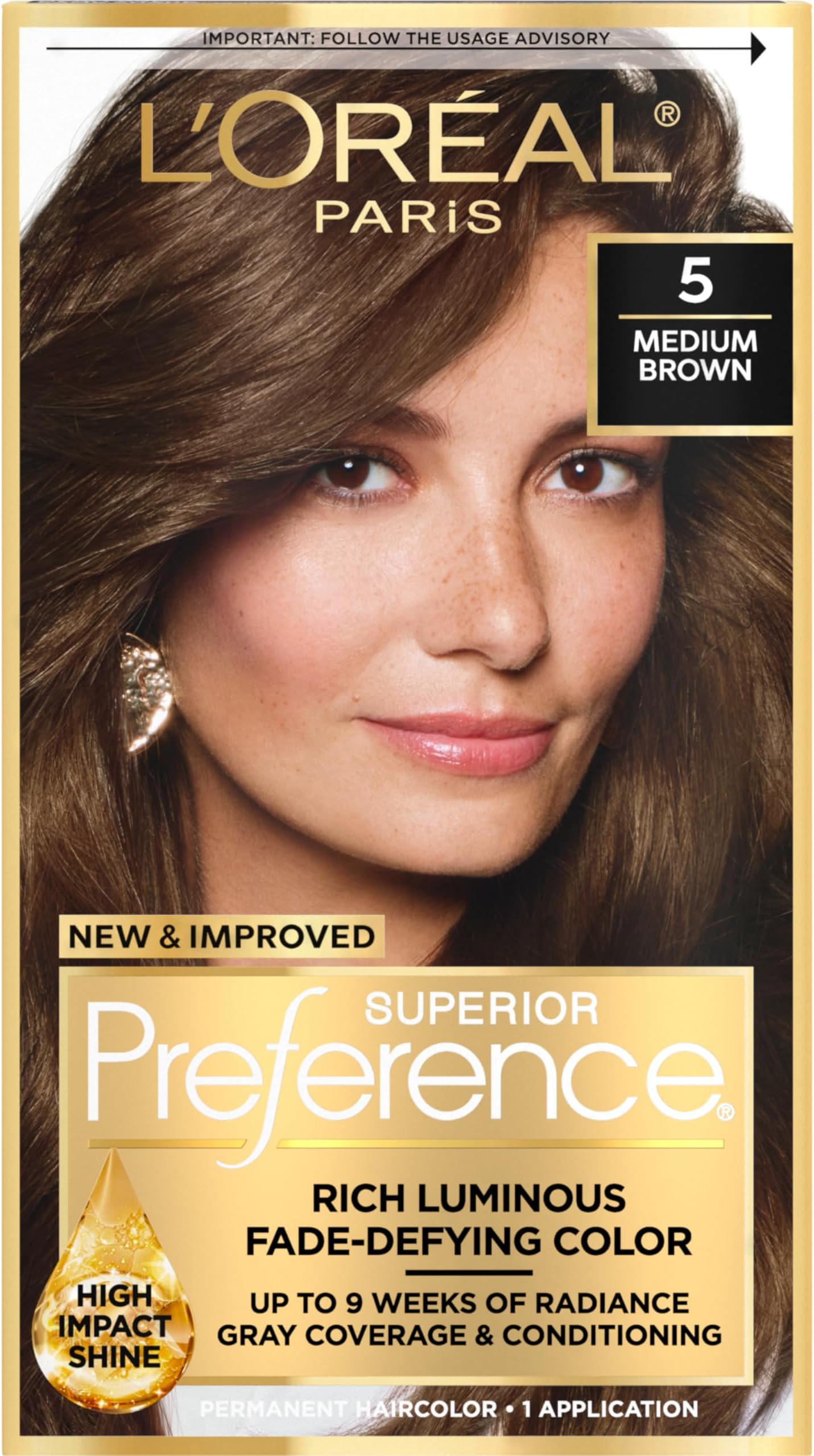 L’Oréal Paris Aveda Superior Preference Fadedefying Color # 5 Medium Brown Natural For Unisex 1 App