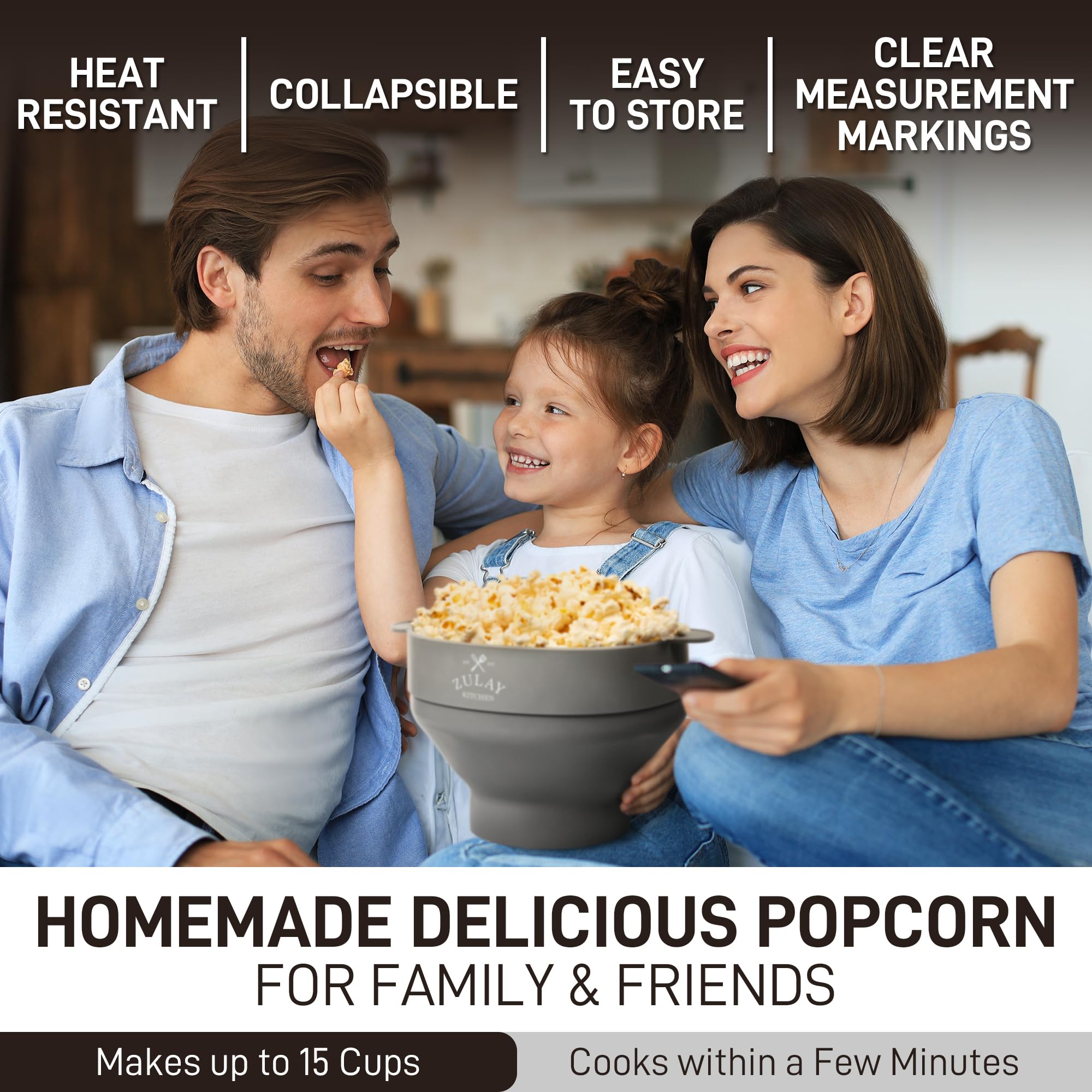 Amazon.com: Zulay Microwave Popcorn Popper - BPA-Free Silicone