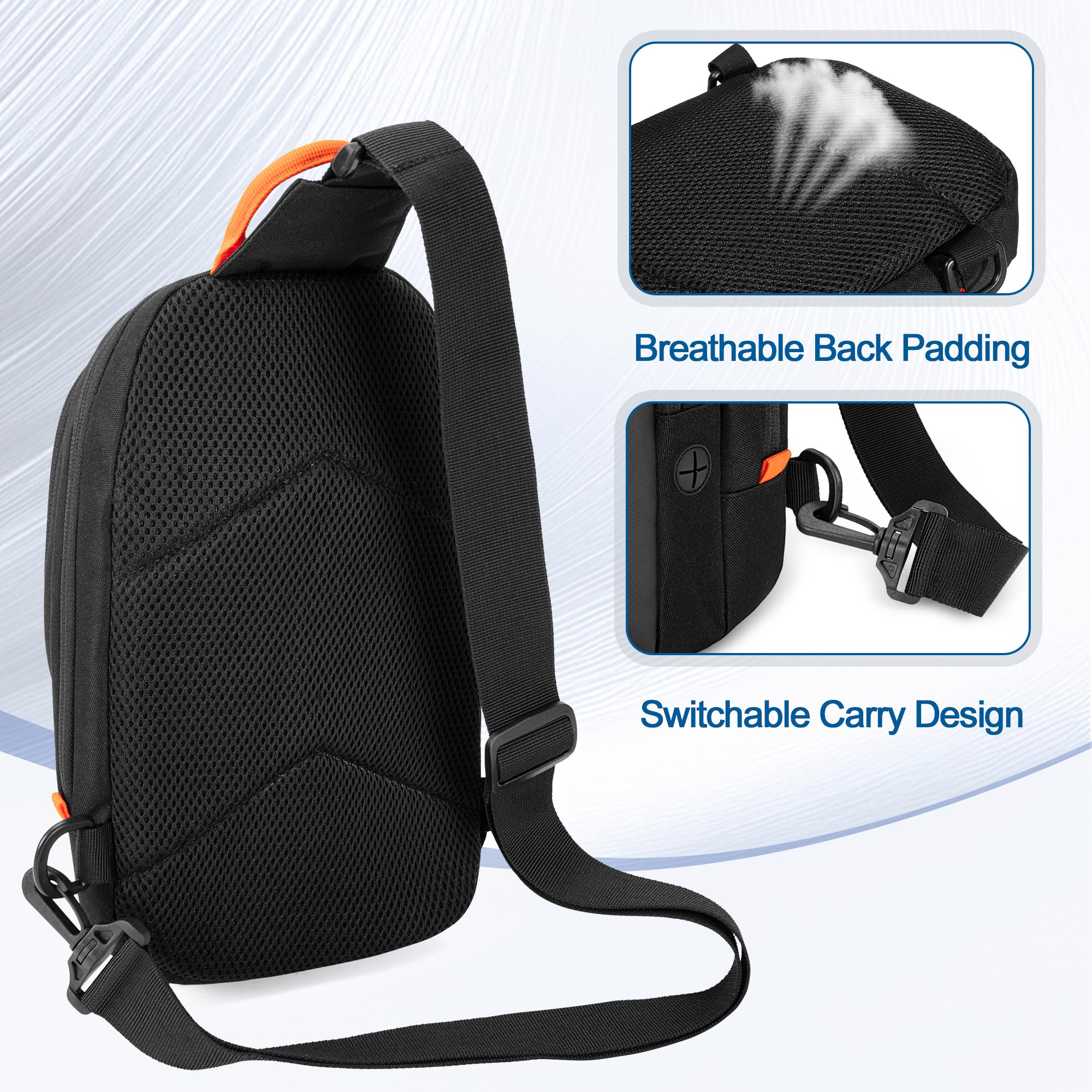 PGmoon Borsa a Tracolla Compatibile con Nintendo Switch/Switch 2/Steam Deck/ASUS ROG Ally/Legion Go/ROG Ally X, Custodia da Viaggio con Scomparti Multipli e Slot per Schede di Gioco