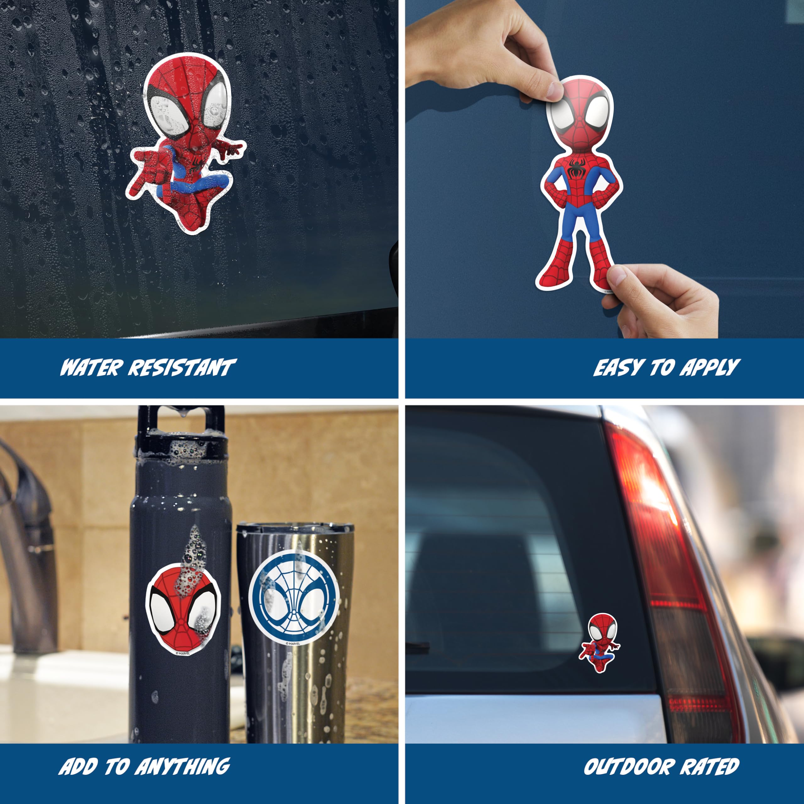 50 Pegatinas De Spidey Resistentes Al Agua – Ideales Para Maletas, Portátiles, Skate Y Más