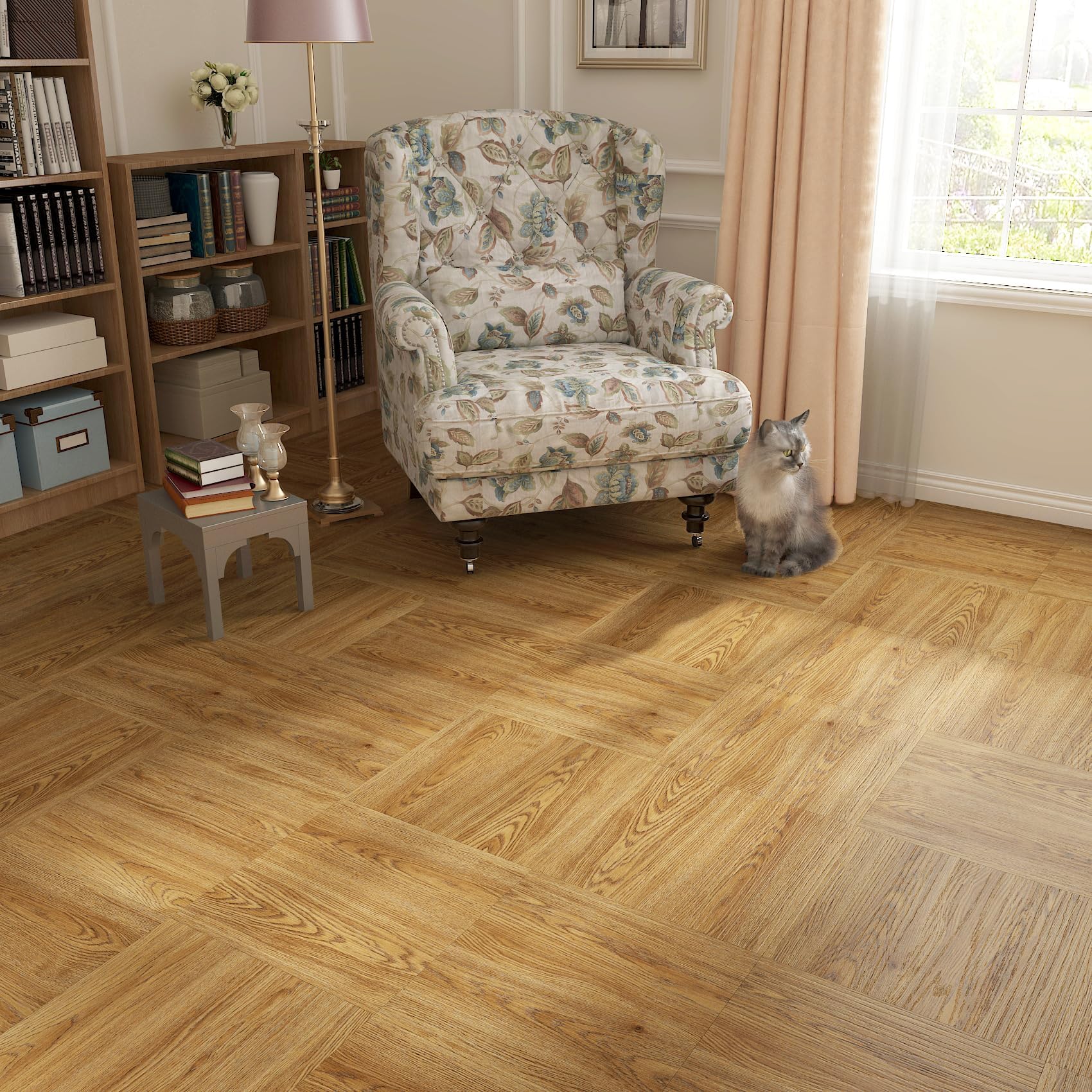 Decotalk Pavimento Adesivo Per Interni Lavabile Effetto Legno 30x30cm 3 Pezzi 0,27m² Piastrelle Adesive Pavimento BagnoRivestimento Parete Legno Pavimentazione Autoadesiva Rivestimento Per Interni