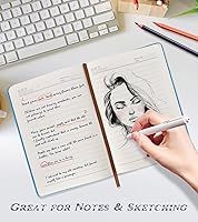 Vista 3 de Lined Journal Notebook for Women Men,256 Pages A5 Hardcover Leather Journals for Writing,Travel,Business,Work & School,College Ruled Notebooks for