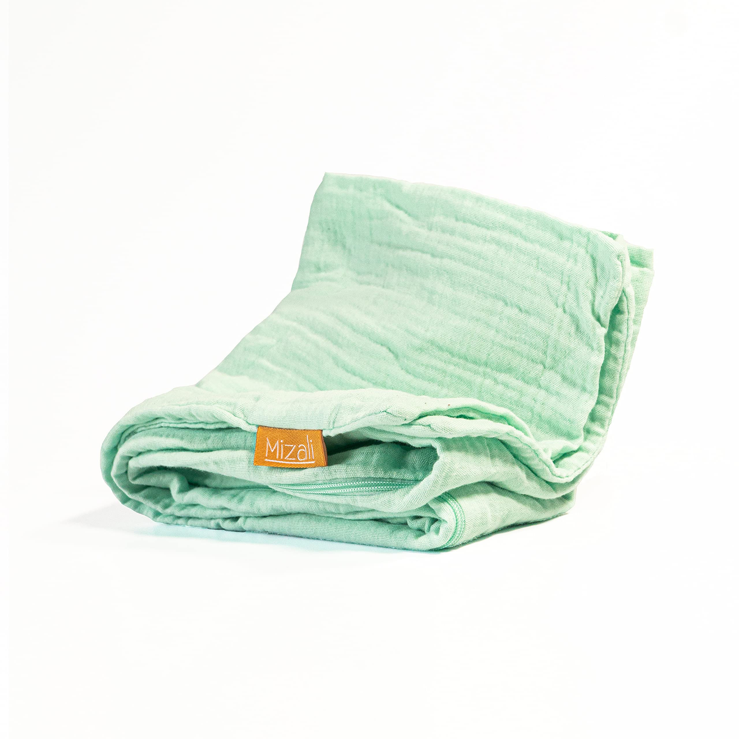Kuschelkissenbezug 300 cm - Musselin Bezug mit Reißverschluss - waschbar - Kantenschutz Kinderbett (300cm Mint)