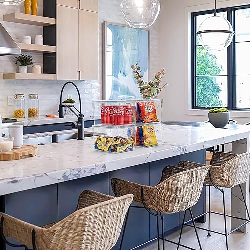 Miniatura 3 de Sorbus Contenedores de almacenamiento medianos de plástico con tapas, para organización de cocina, organizadores de despensa y almacenamiento,