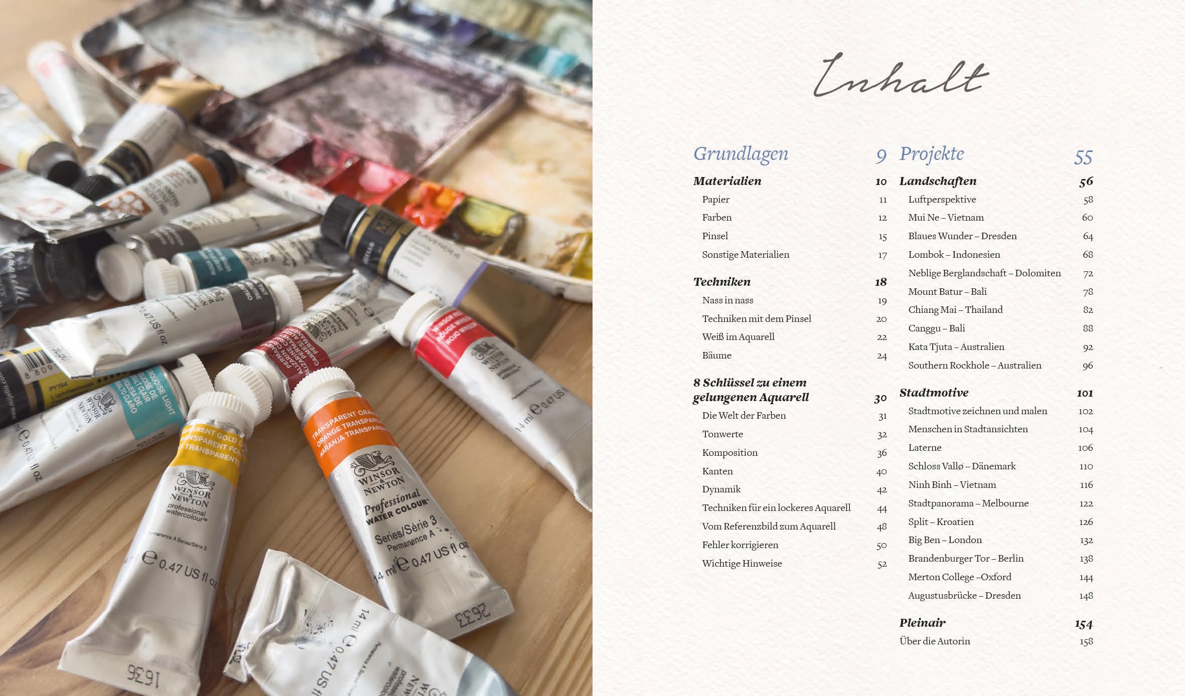Aquarellreise – Städte und Landschaften aus der ganzen Welt in Aquarell malen: Mit allen Grundlagen, Übungen und Motiven Step by Step